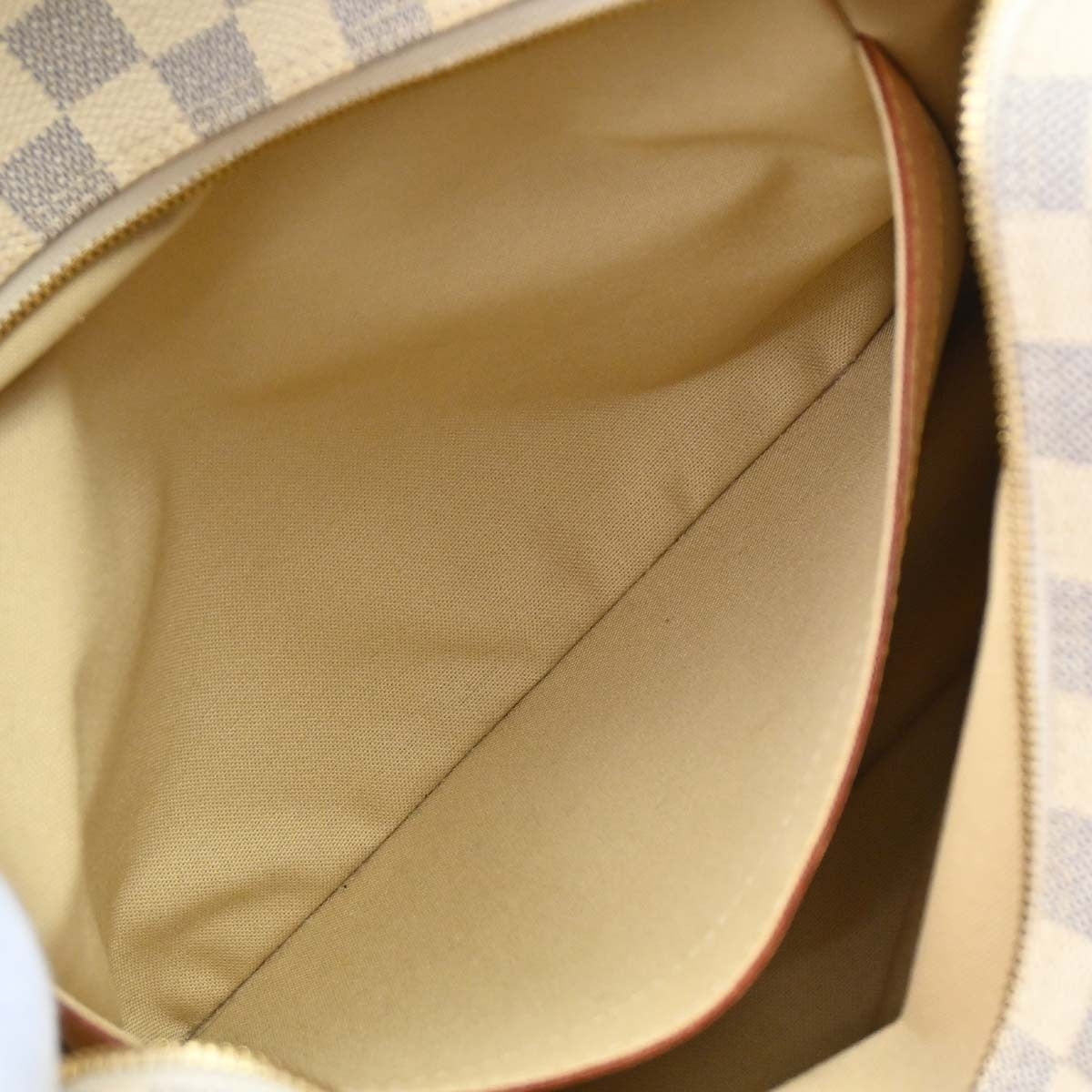 Louis Vuitton Naviglio Damier Ebene, White, Canvas, Shoulder Bag