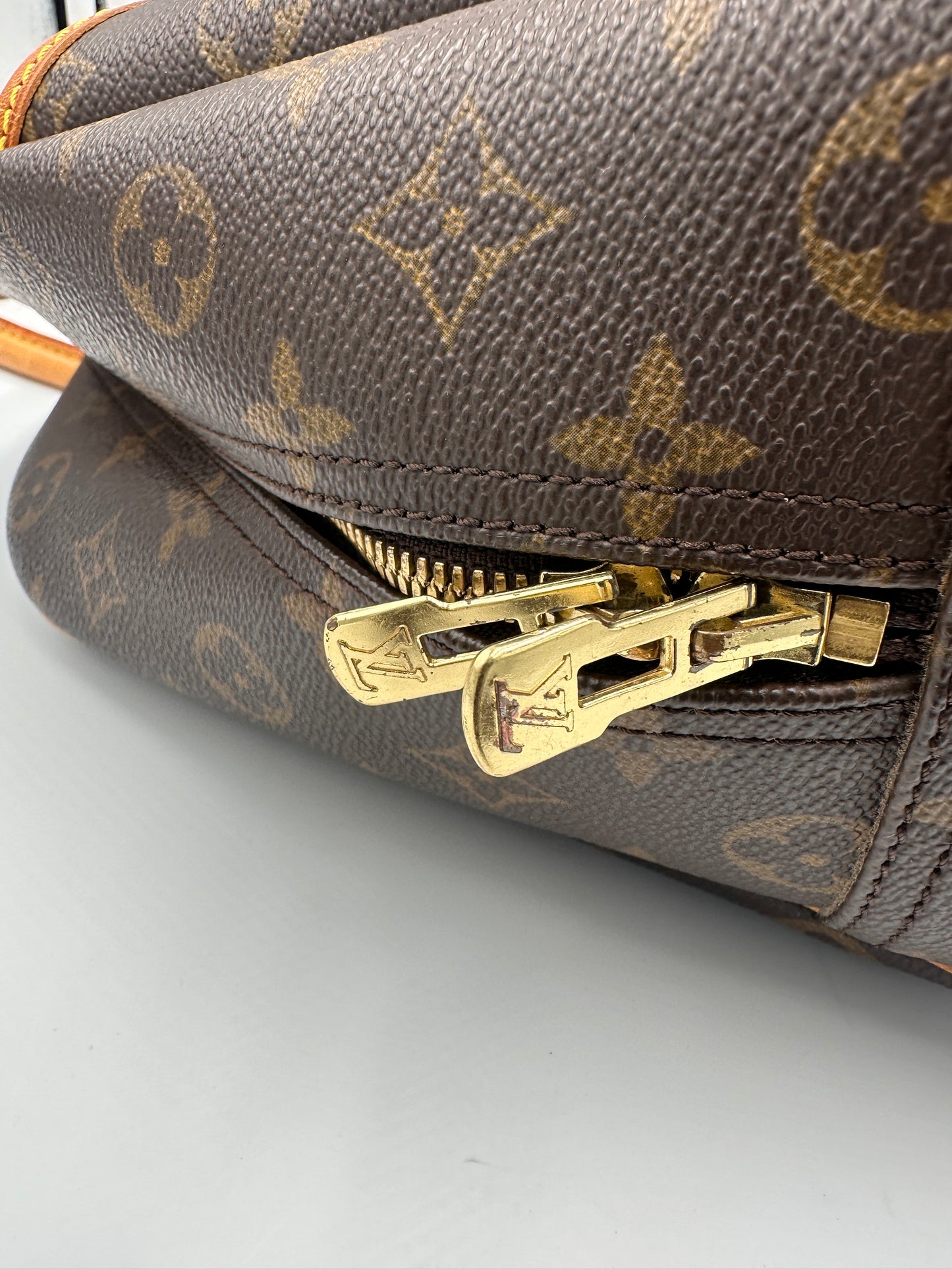 Louis Vuitton Deauville Handbag Monogram Canvas, BROWN, CANVAS, Handbag