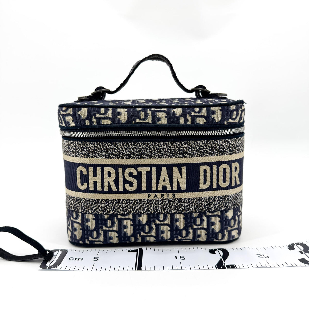 Christian Dior DiorTravel Vanity Case Oblique Canvas, Beige, Canvas, Handbag