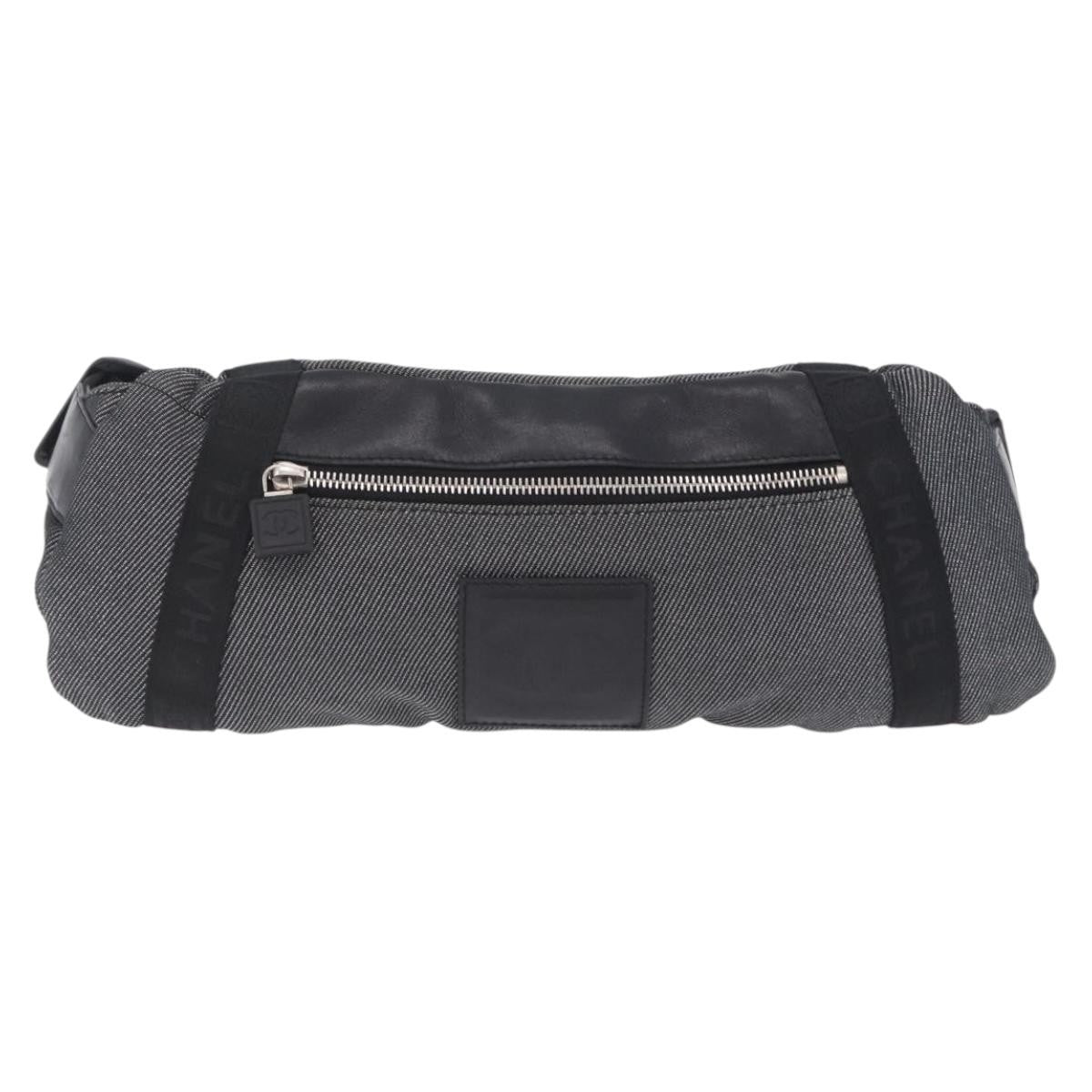 Chanel Sport Line Waist Canvas, Black, Canvas, Handbag