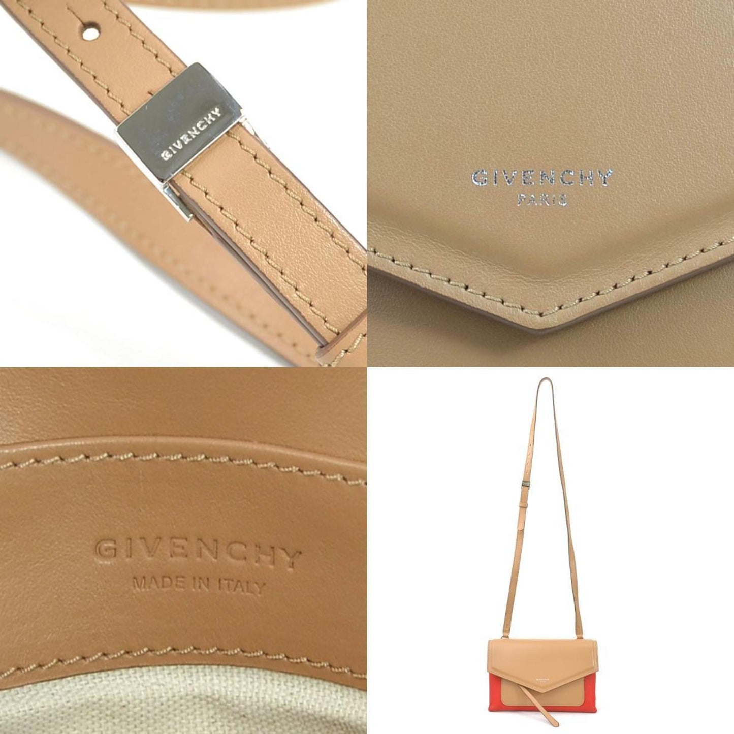 Givenchy, Camel, Leather, shoulder
