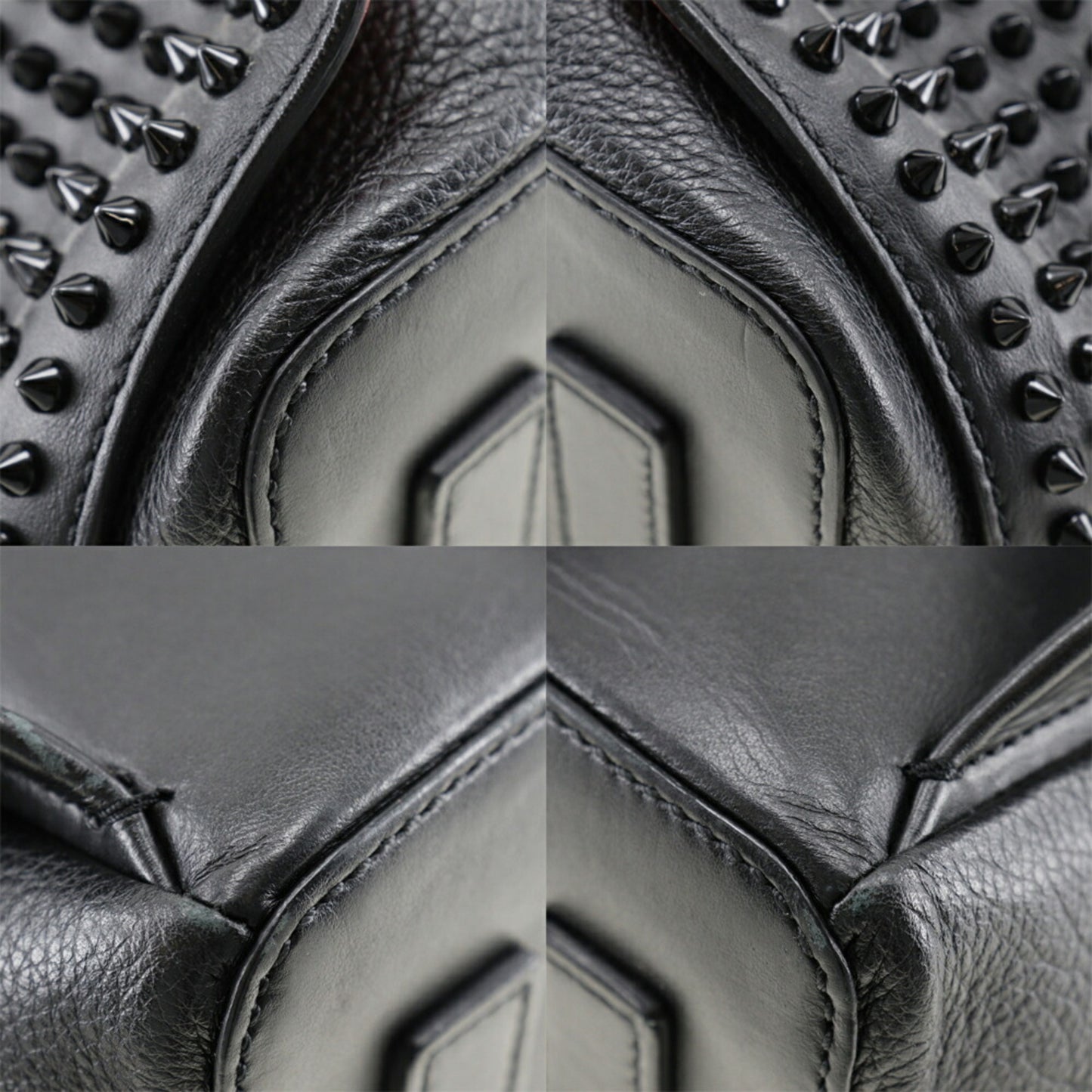 Christian Louboutin, Black, Leather, backpack