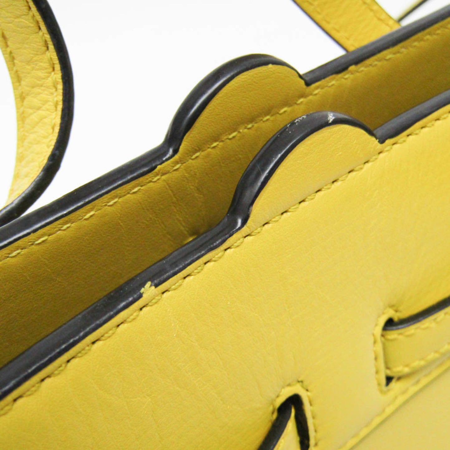 Loewe Lazo, Yellow, Leather, handbag