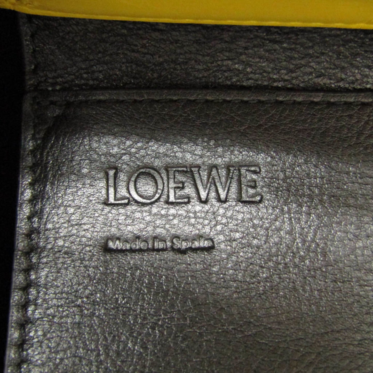 Loewe Lazo, Yellow, Leather, handbag