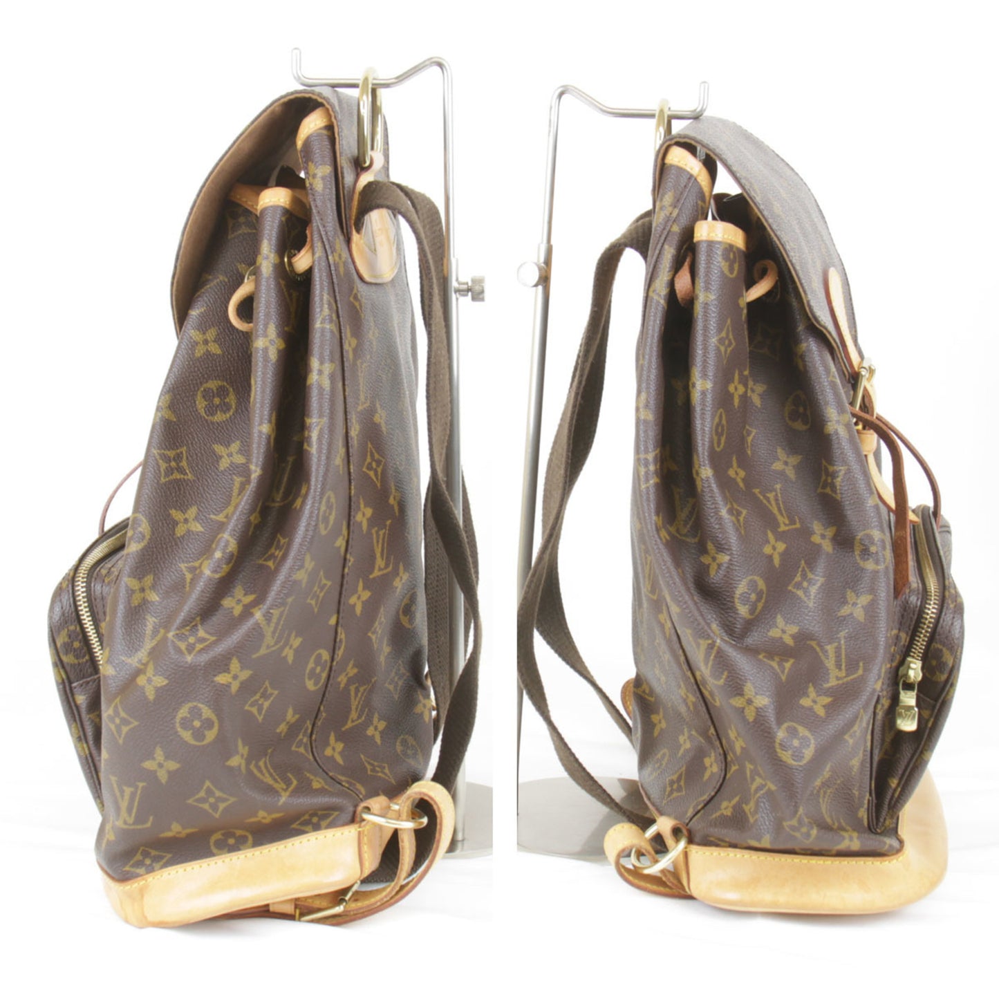 Louis Vuitton Montsouris, Brown, Canvas, backpack