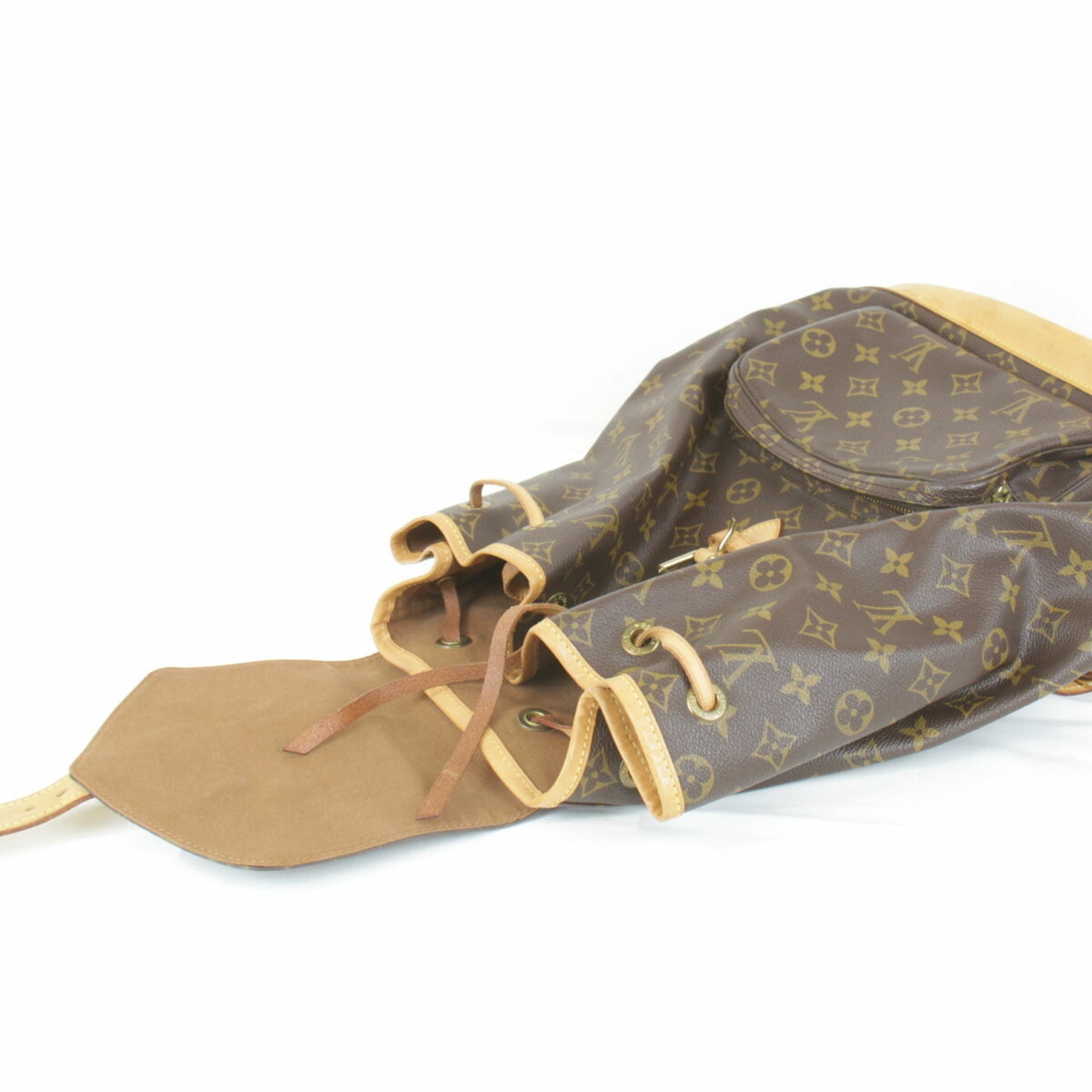 Louis Vuitton Montsouris, Brown, Canvas, backpack
