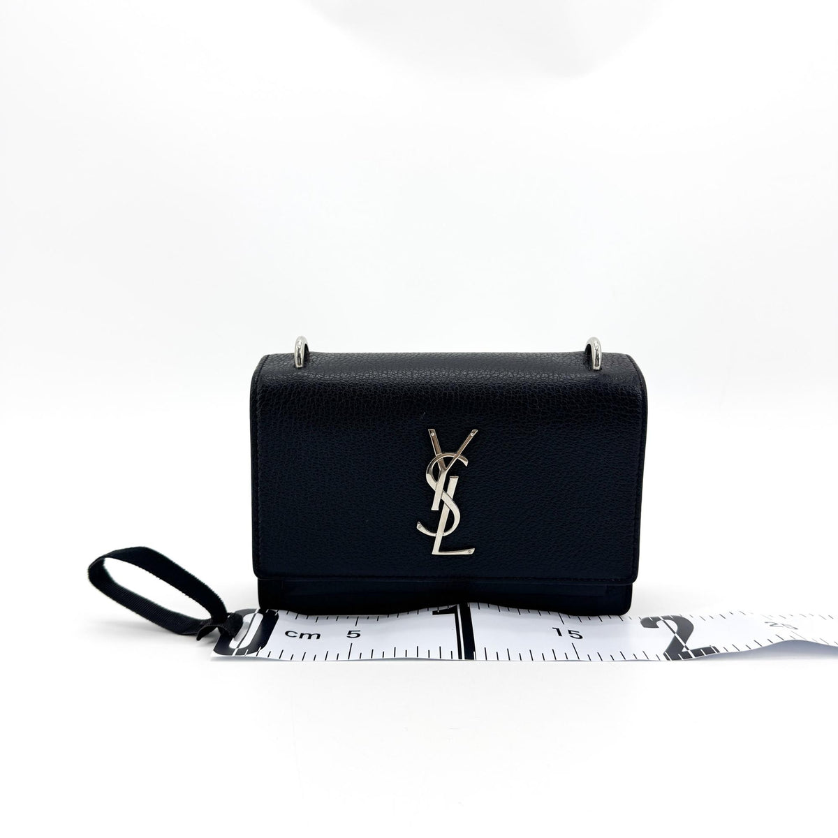 Saint Laurent Sunset Leather, Black, Leather, Crossbody Bag