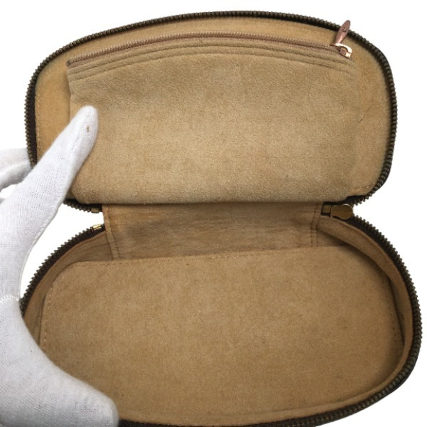 Louis Vuitton Jewelry case, Brown, Canvas, wallet