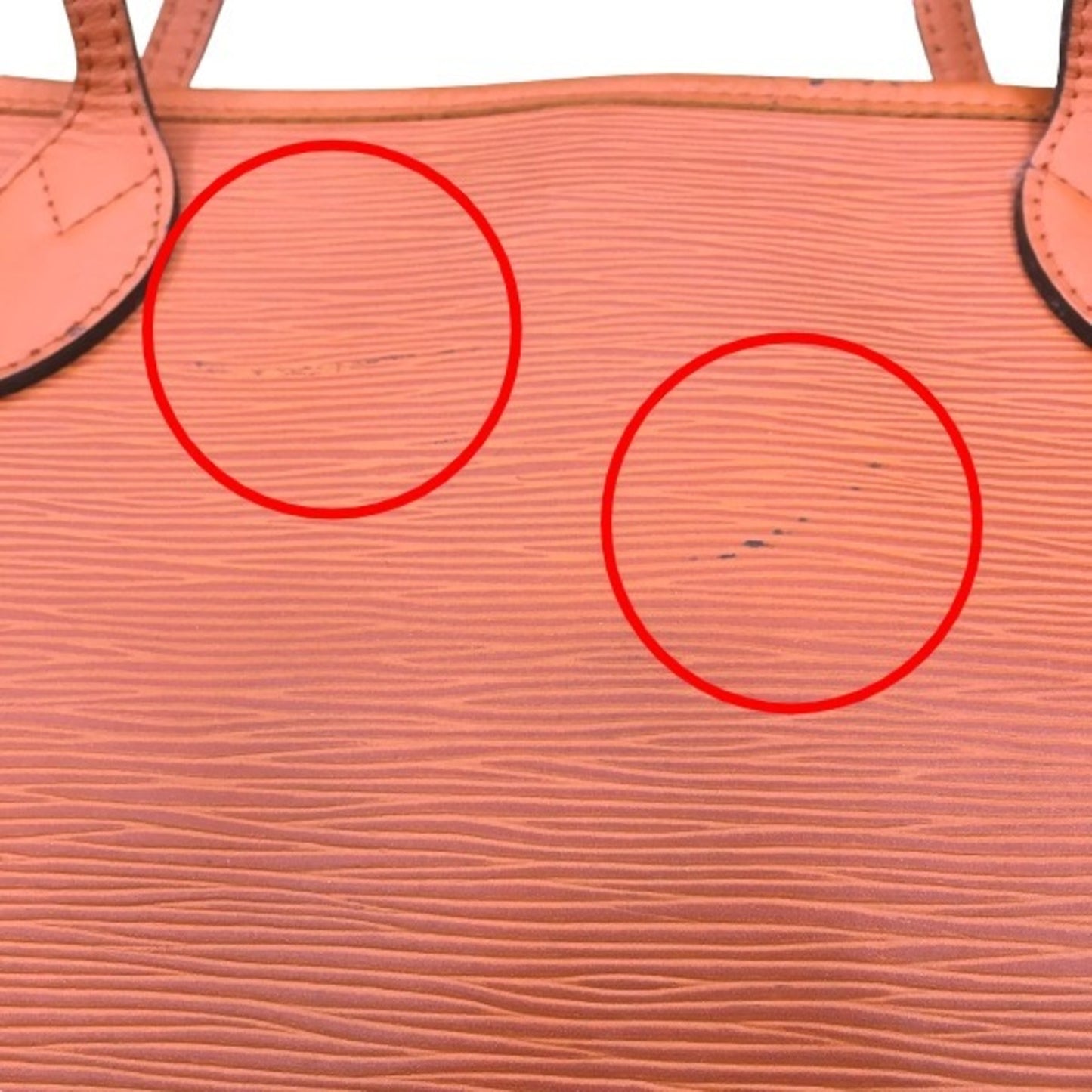 Louis Vuitton Neverfull MM, Orange, Leather, tote