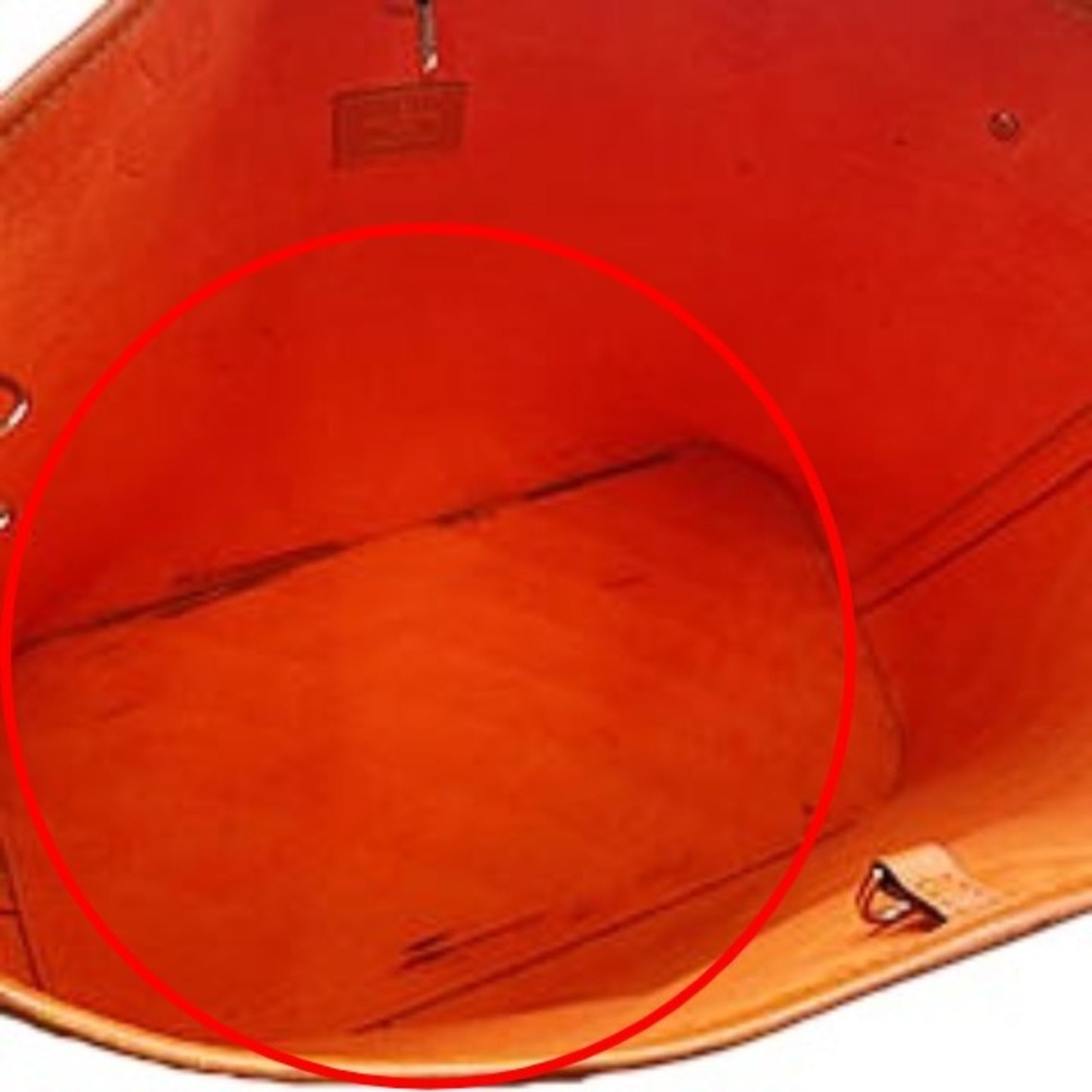 Louis Vuitton Neverfull MM, Orange, Leather, tote