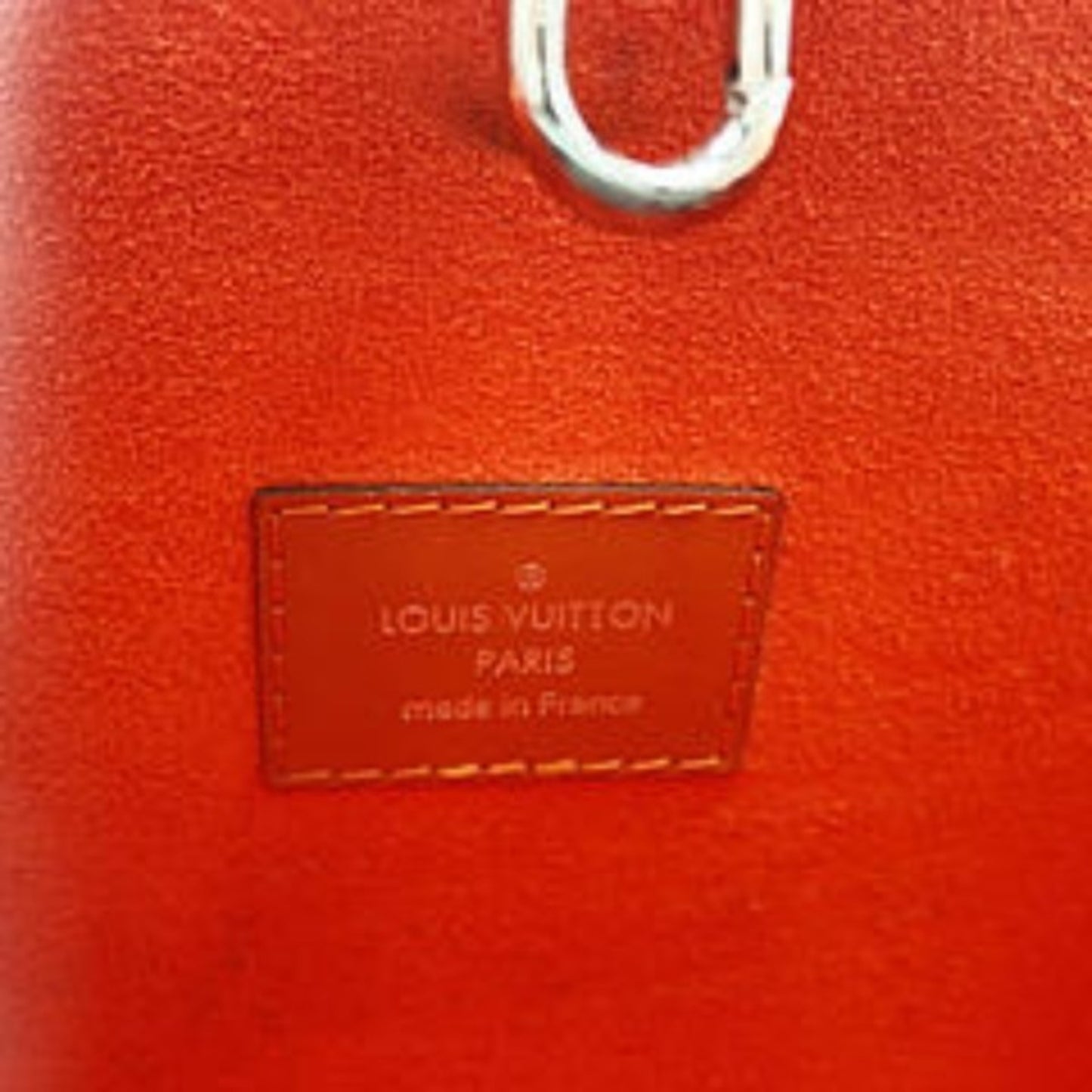 Louis Vuitton Neverfull MM, Orange, Leather, tote