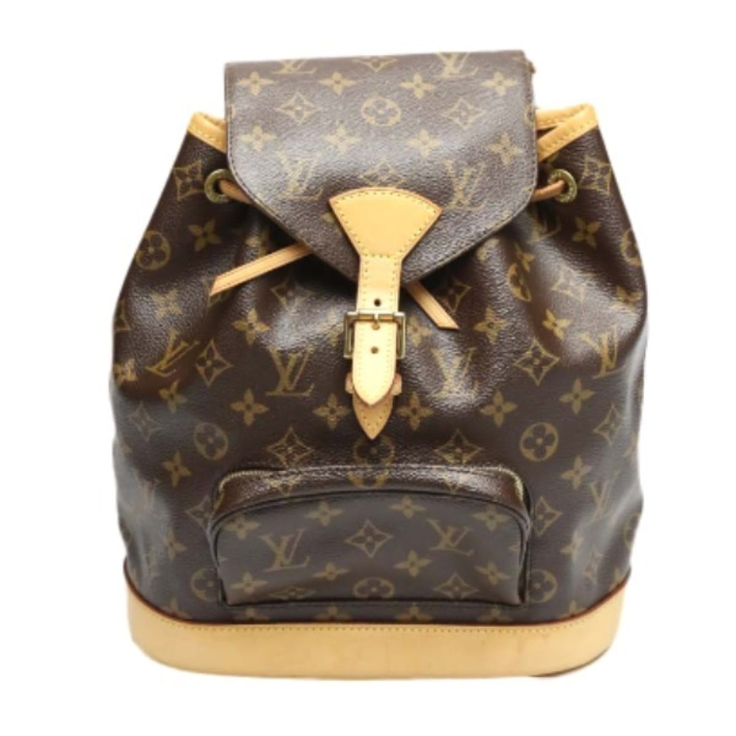Louis Vuitton Montsouris, Brown, Canvas, backpack