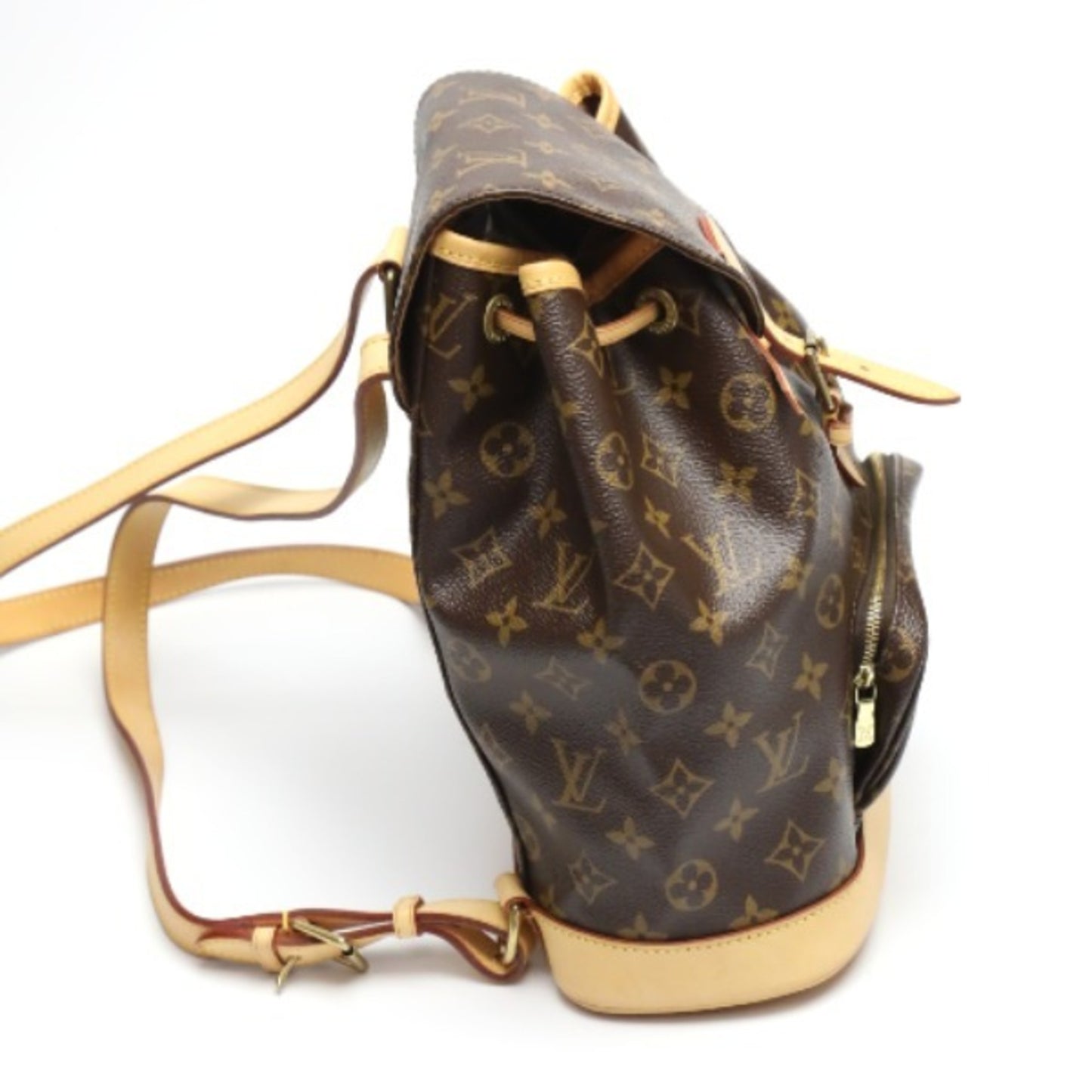 Louis Vuitton Montsouris, Brown, Canvas, backpack