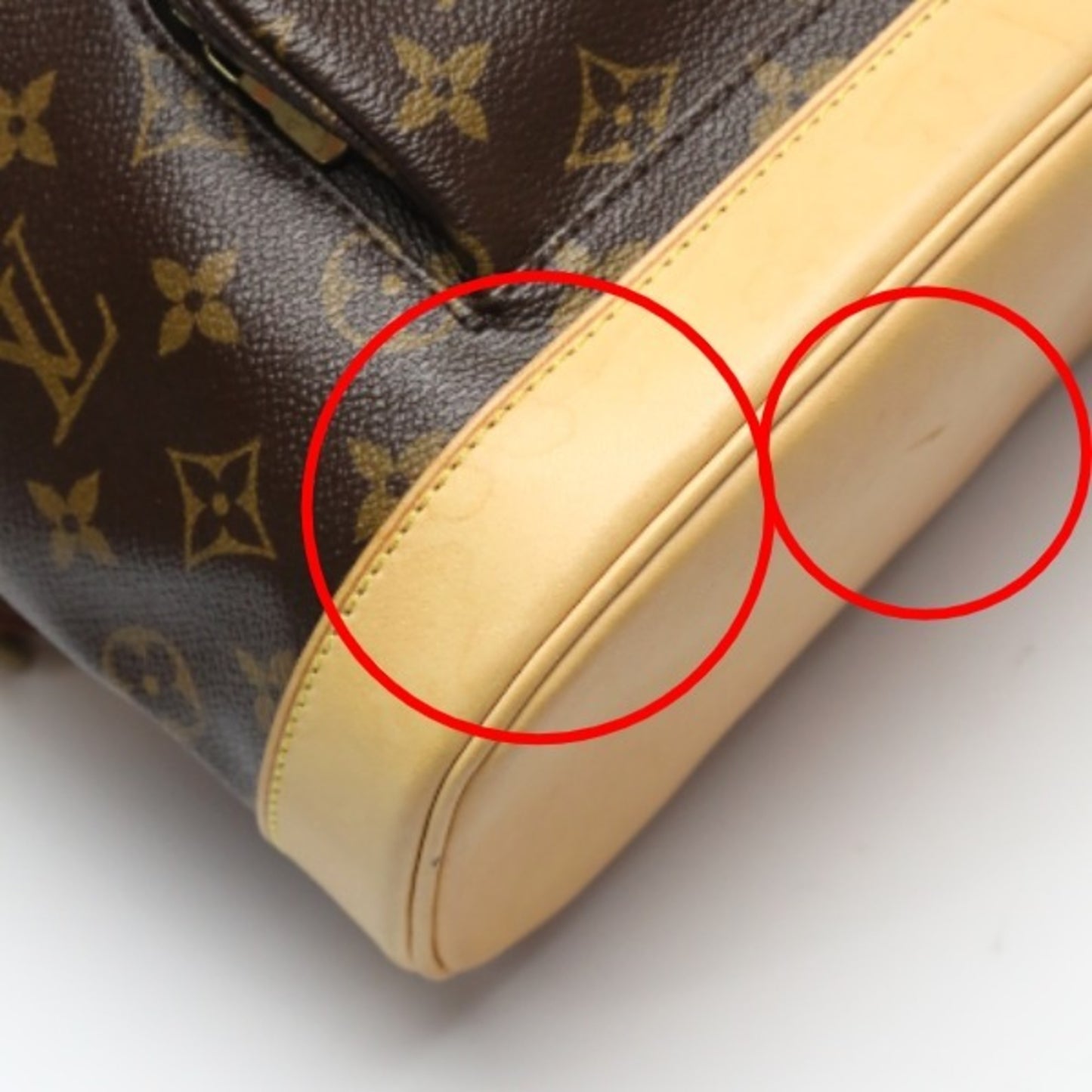 Louis Vuitton Montsouris, Brown, Canvas, backpack