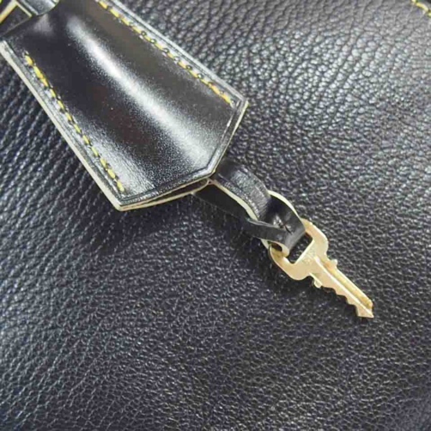 Louis Vuitton Lockit, Black, Leather, handbag