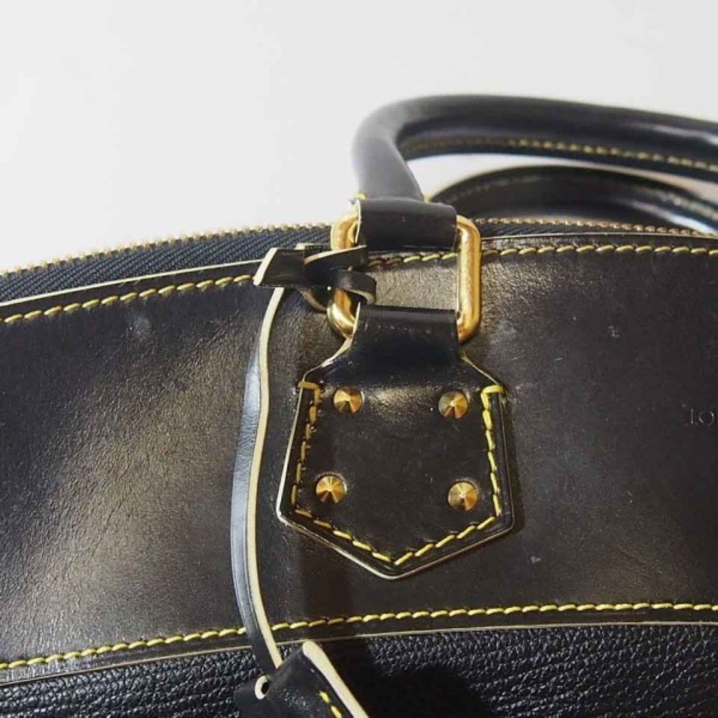 Louis Vuitton Lockit, Black, Leather, handbag