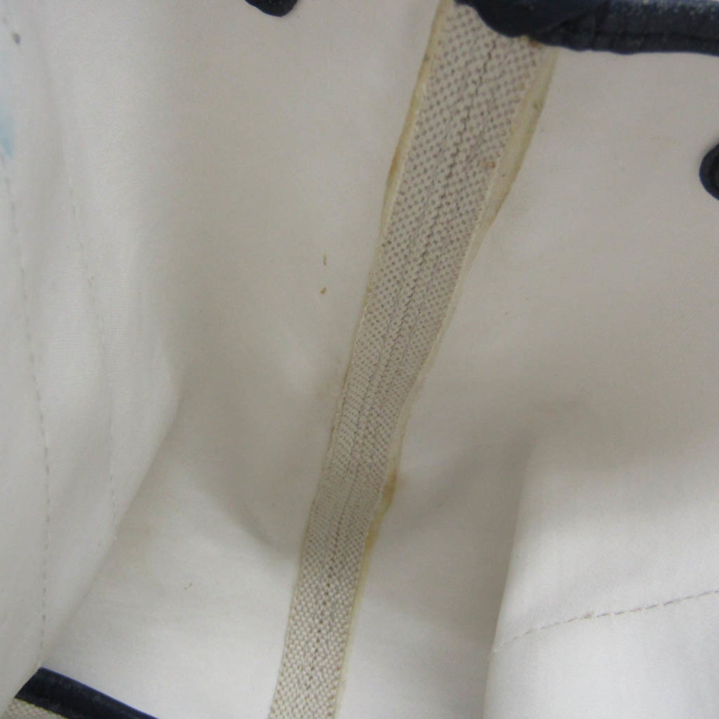 Balenciaga Navy Cabas, White, Canvas, handbag