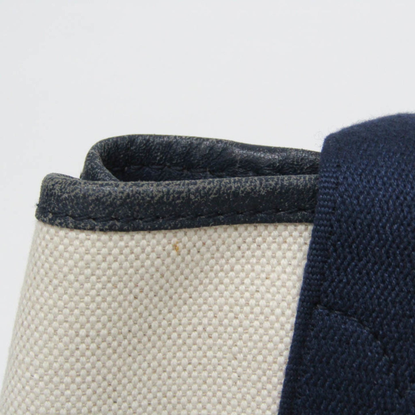 Balenciaga Navy Cabas, White, Canvas, handbag