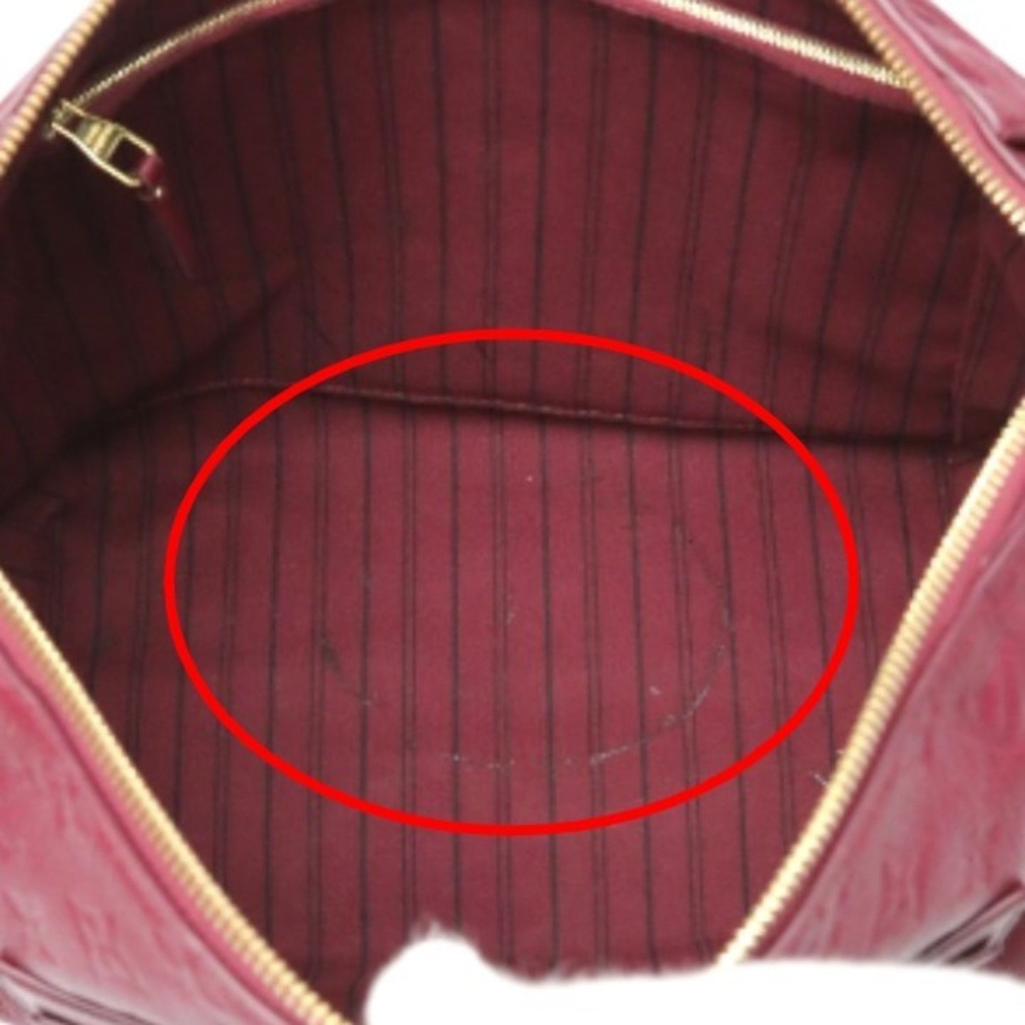 Louis Vuitton Lumineuse, Burgundy, Canvas, handbag