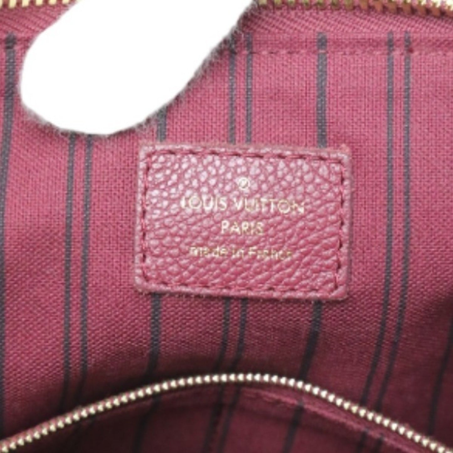 Louis Vuitton Lumineuse, Burgundy, Canvas, handbag