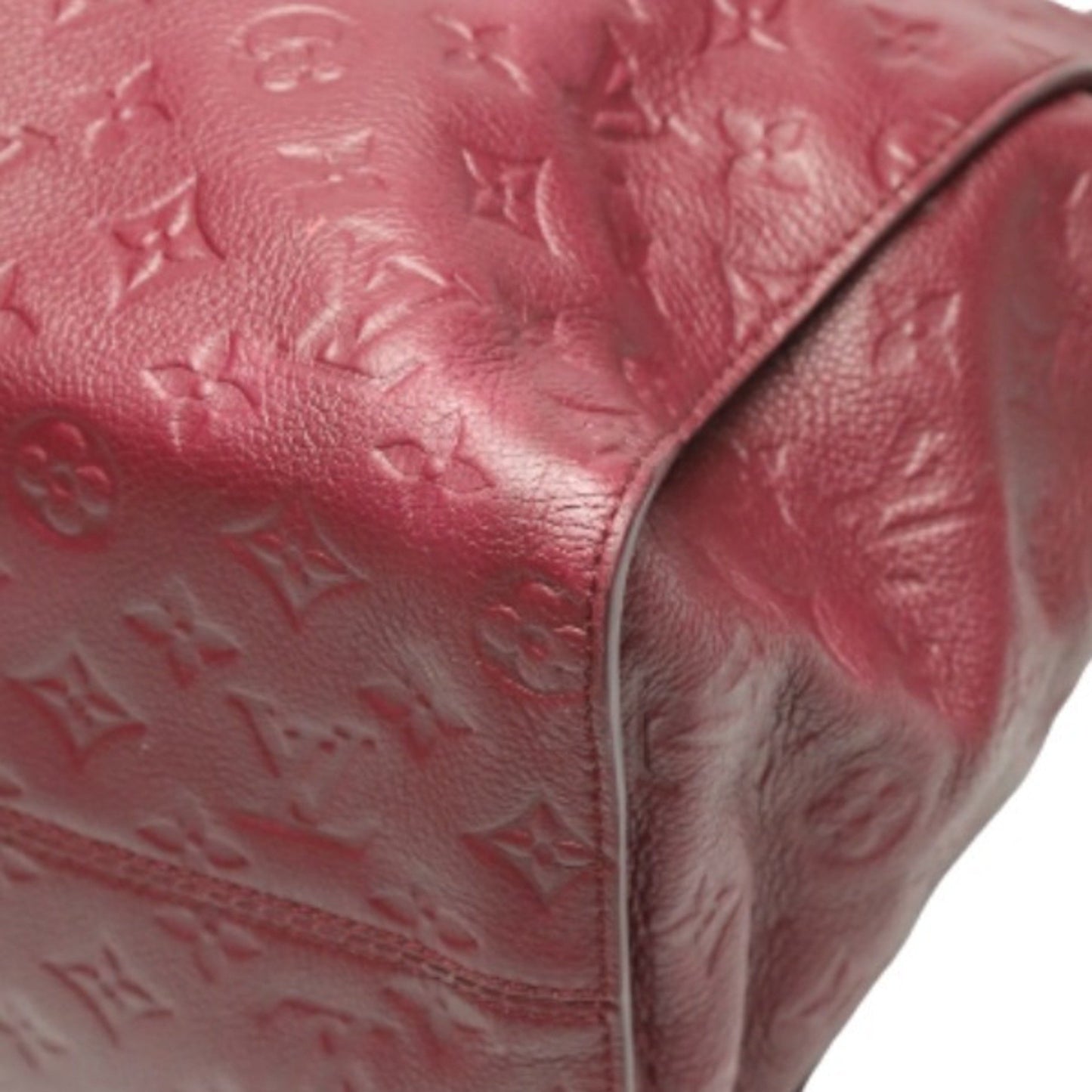 Louis Vuitton Lumineuse, Burgundy, Canvas, handbag