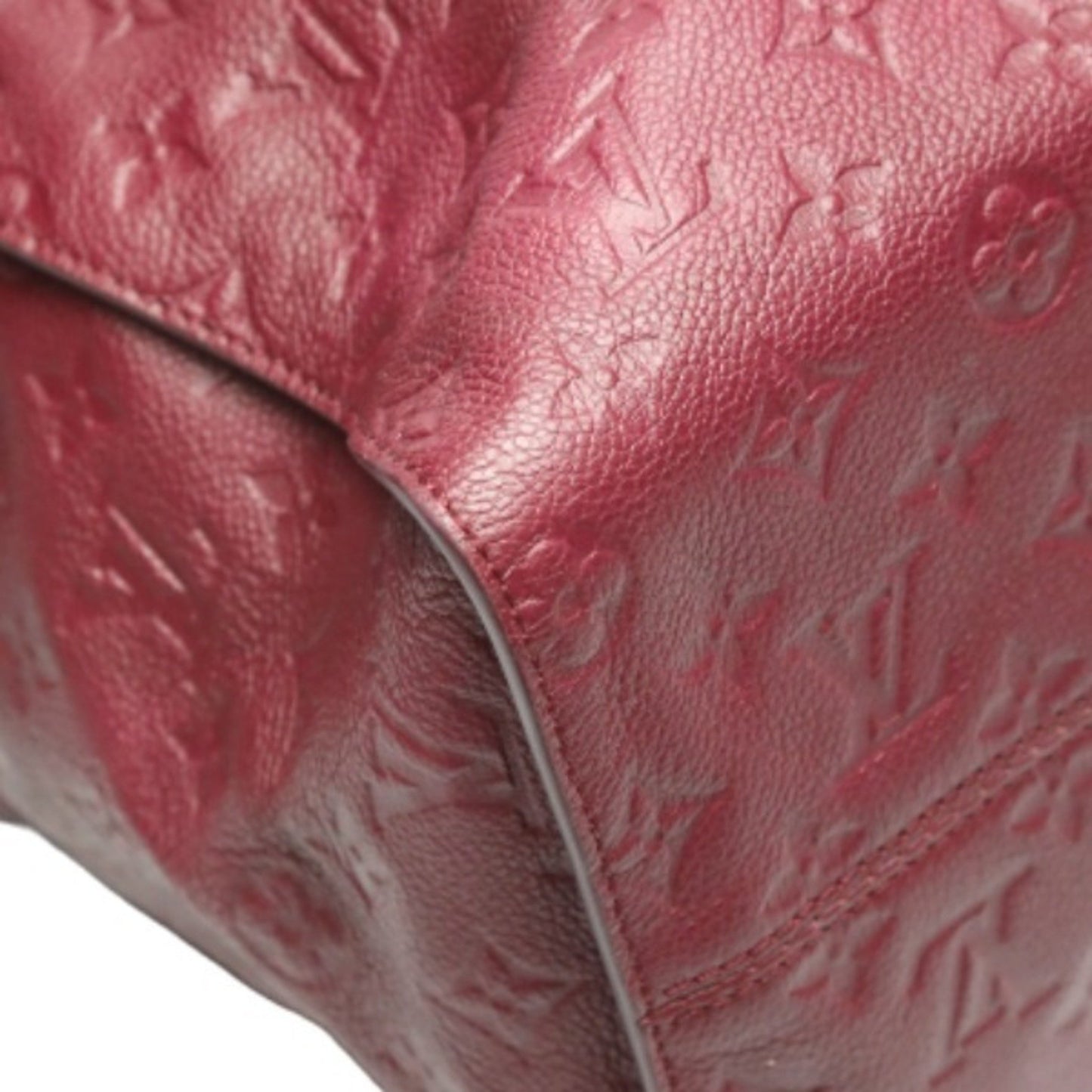 Louis Vuitton Lumineuse, Burgundy, Canvas, handbag