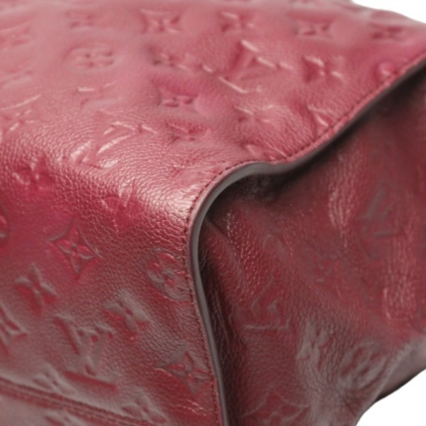 Louis Vuitton Lumineuse, Burgundy, Canvas, handbag