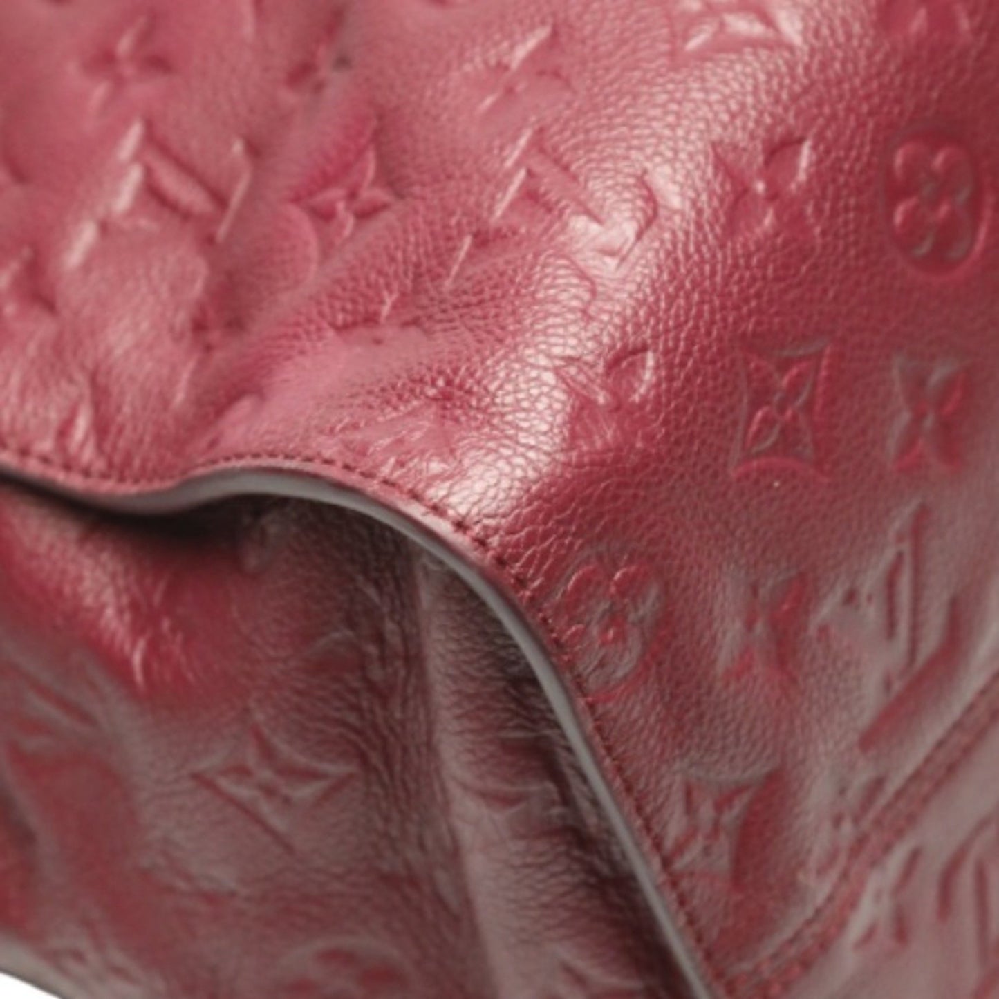 Louis Vuitton Lumineuse, Burgundy, Canvas, handbag