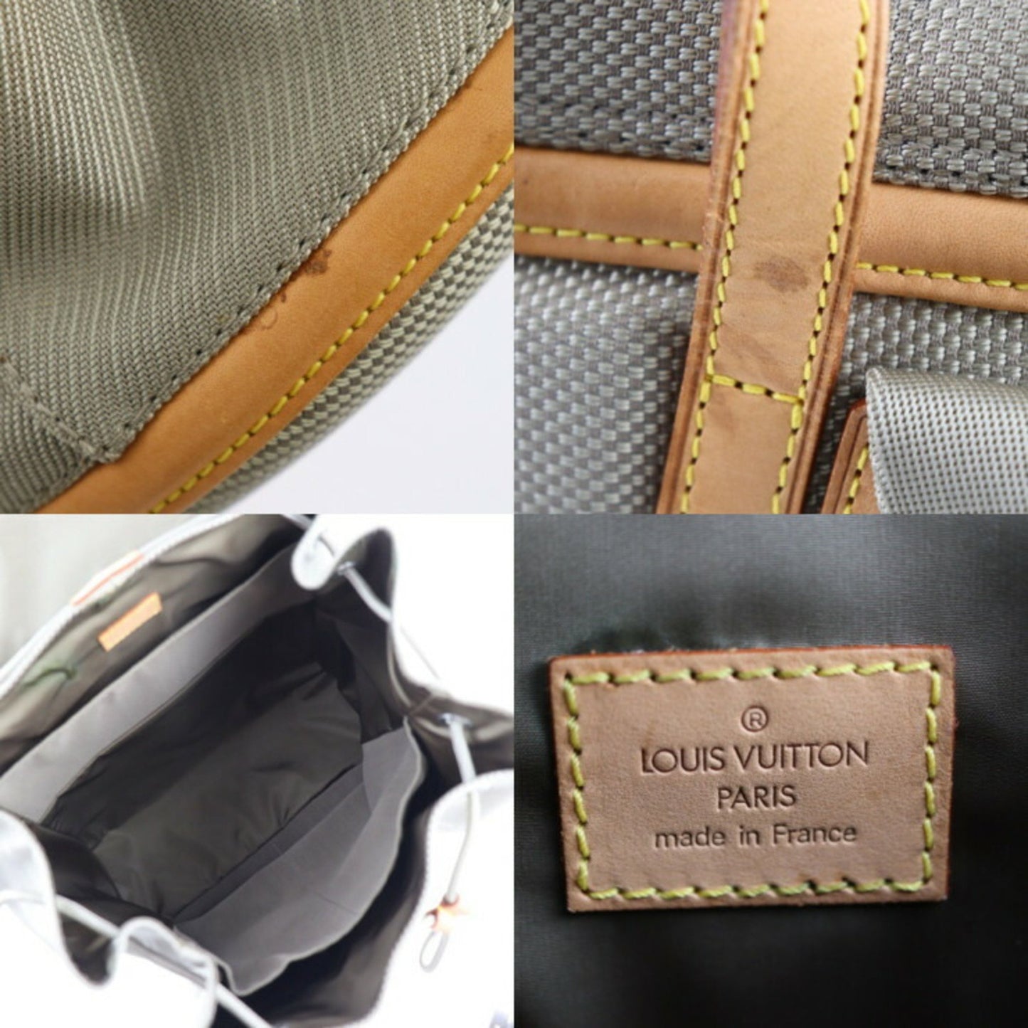 Louis Vuitton Pionie, Beige, Leather, backpack