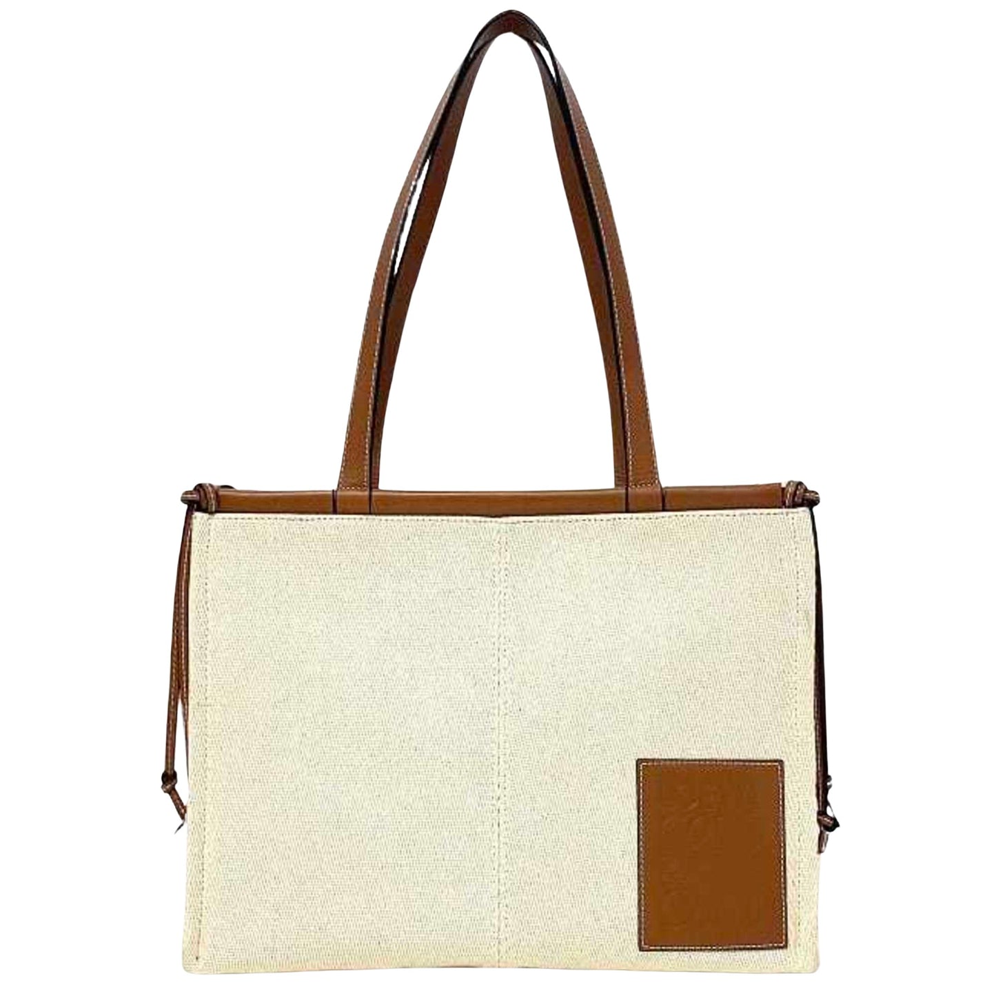 Loewe Cushion, Beige, Canvas, tote