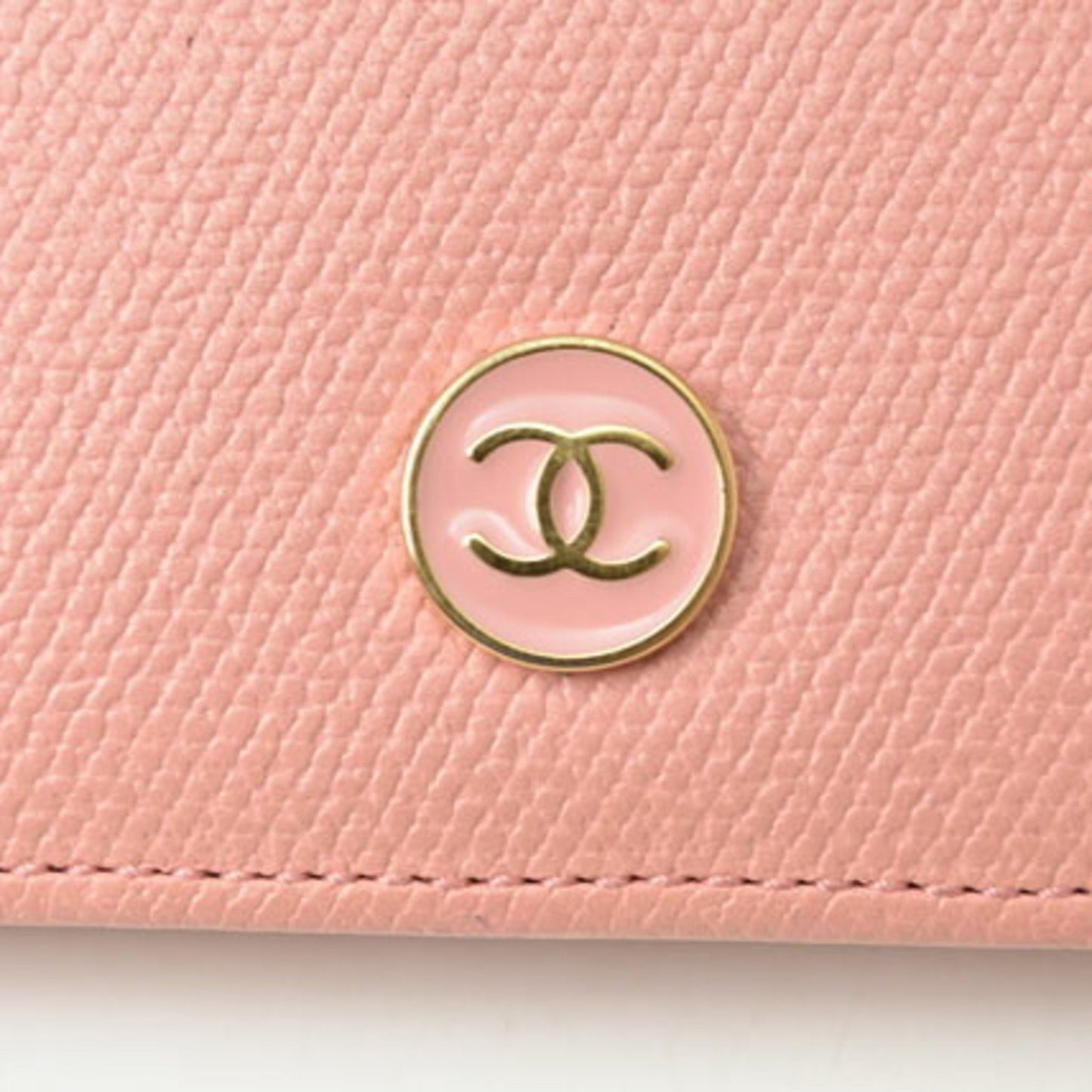 Chanel Coco Mark, Pink, Leather, wallet