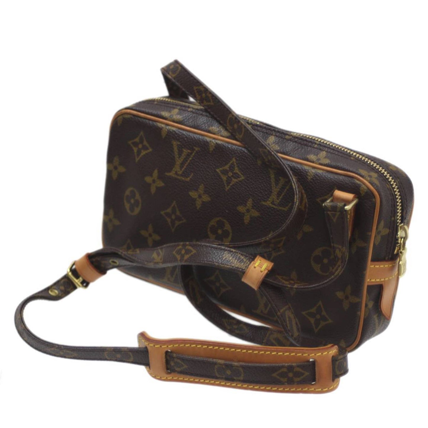 Louis Vuitton Marly, Brown, Canvas, shoulder