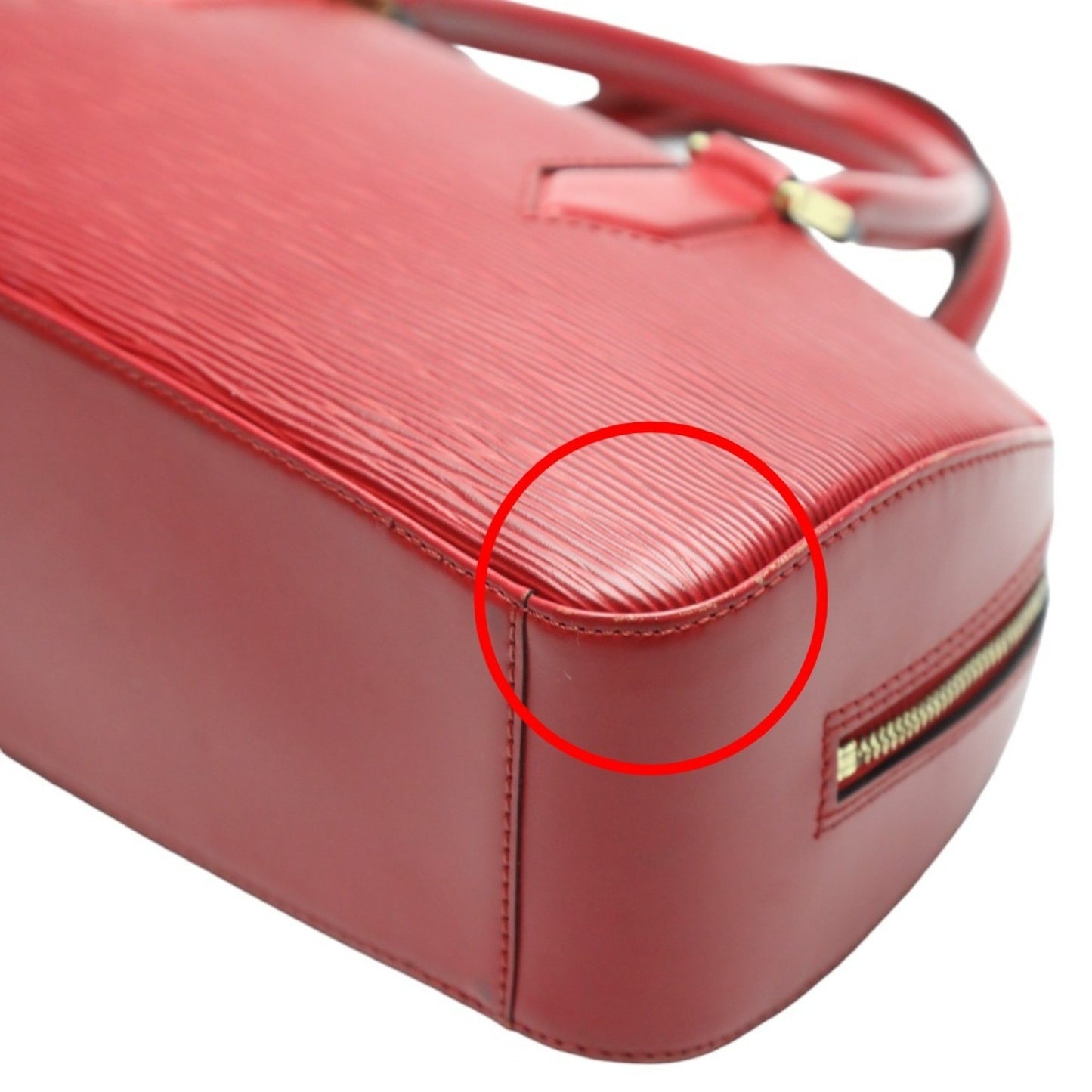 Louis Vuitton Jasmine, Red, Leather, handbag