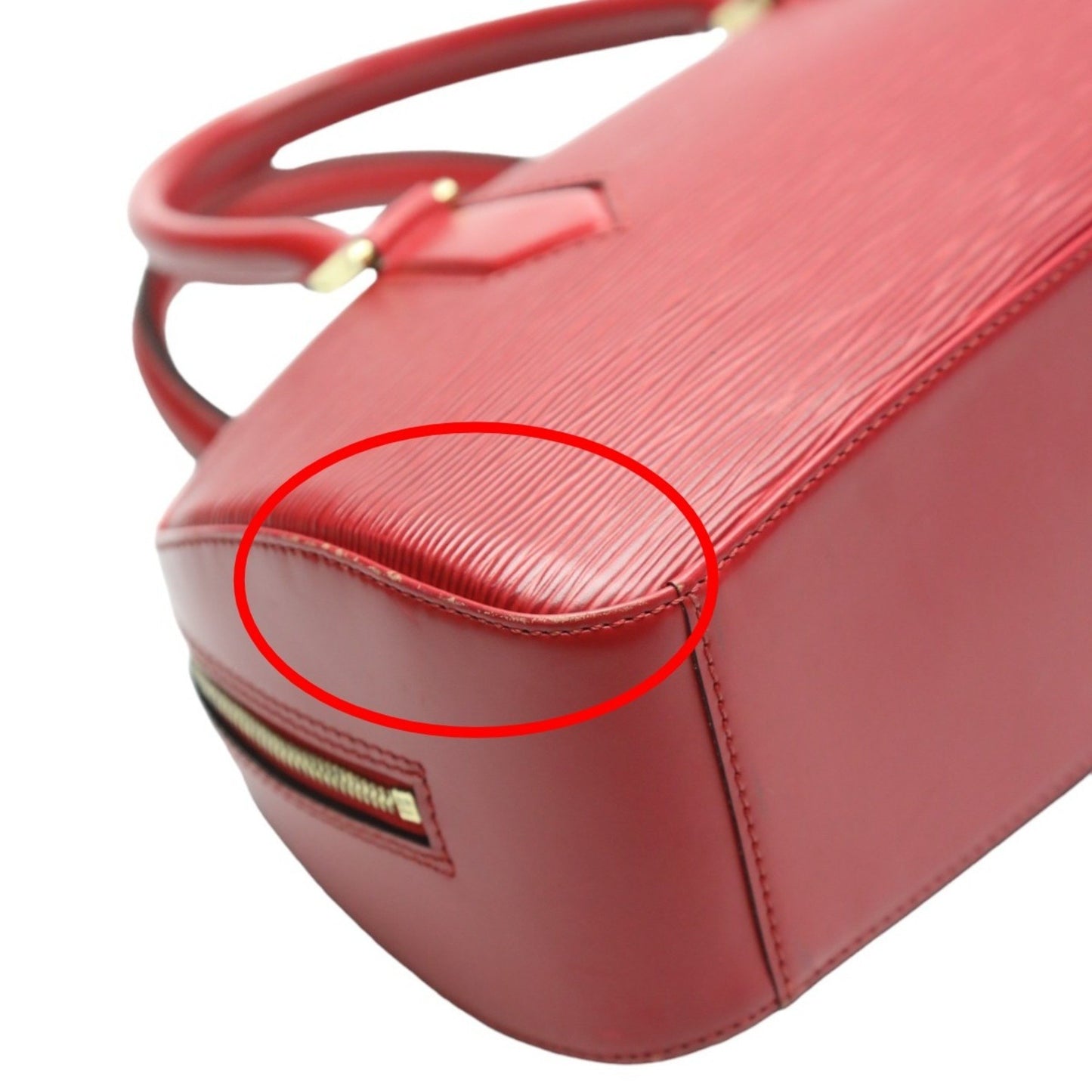 Louis Vuitton Jasmine, Red, Leather, handbag