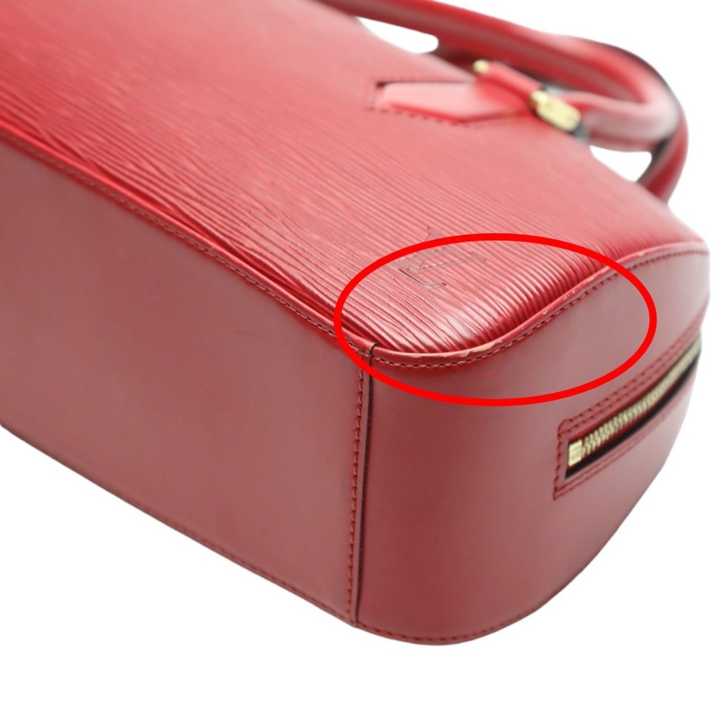 Louis Vuitton Jasmine, Red, Leather, handbag