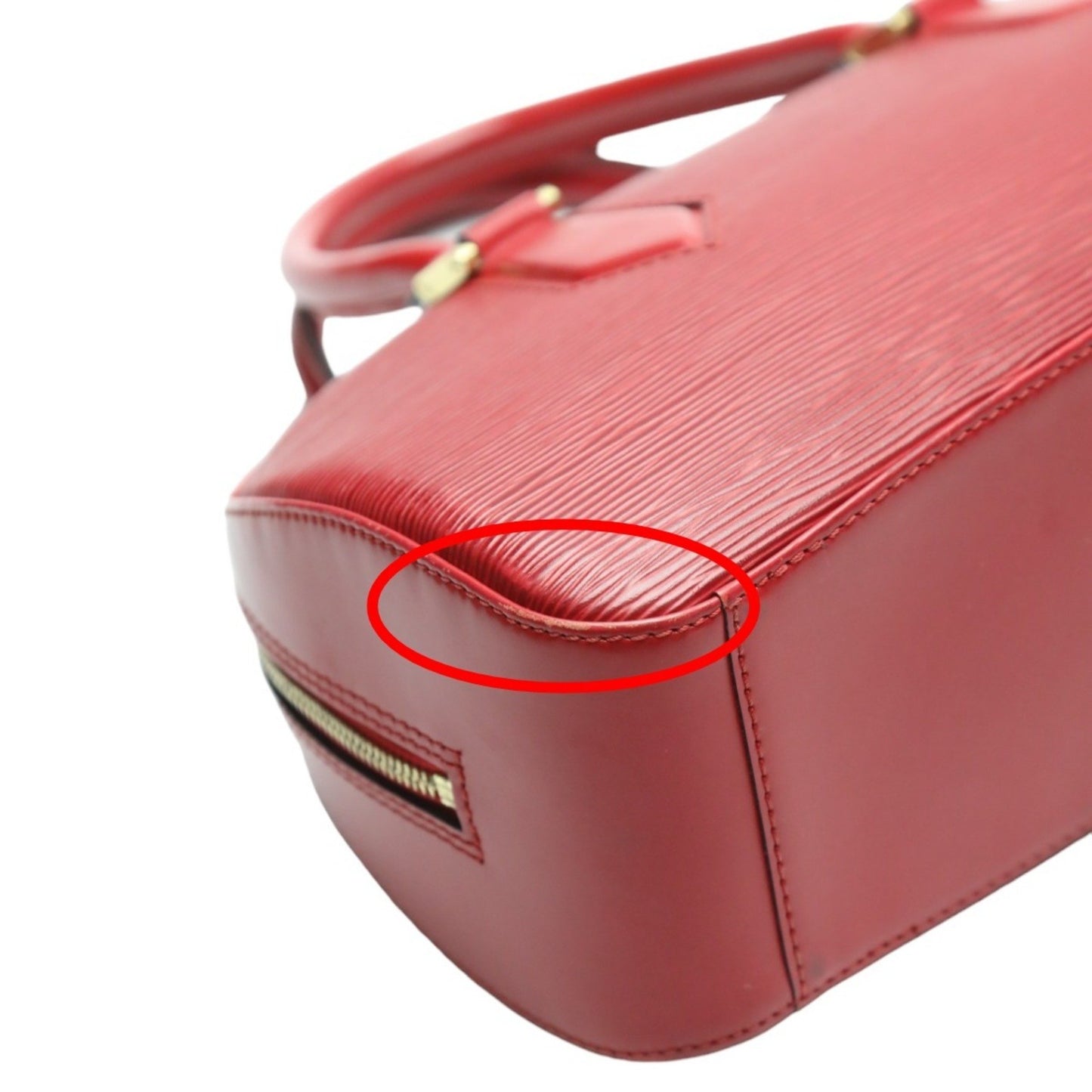 Louis Vuitton Jasmine, Red, Leather, handbag