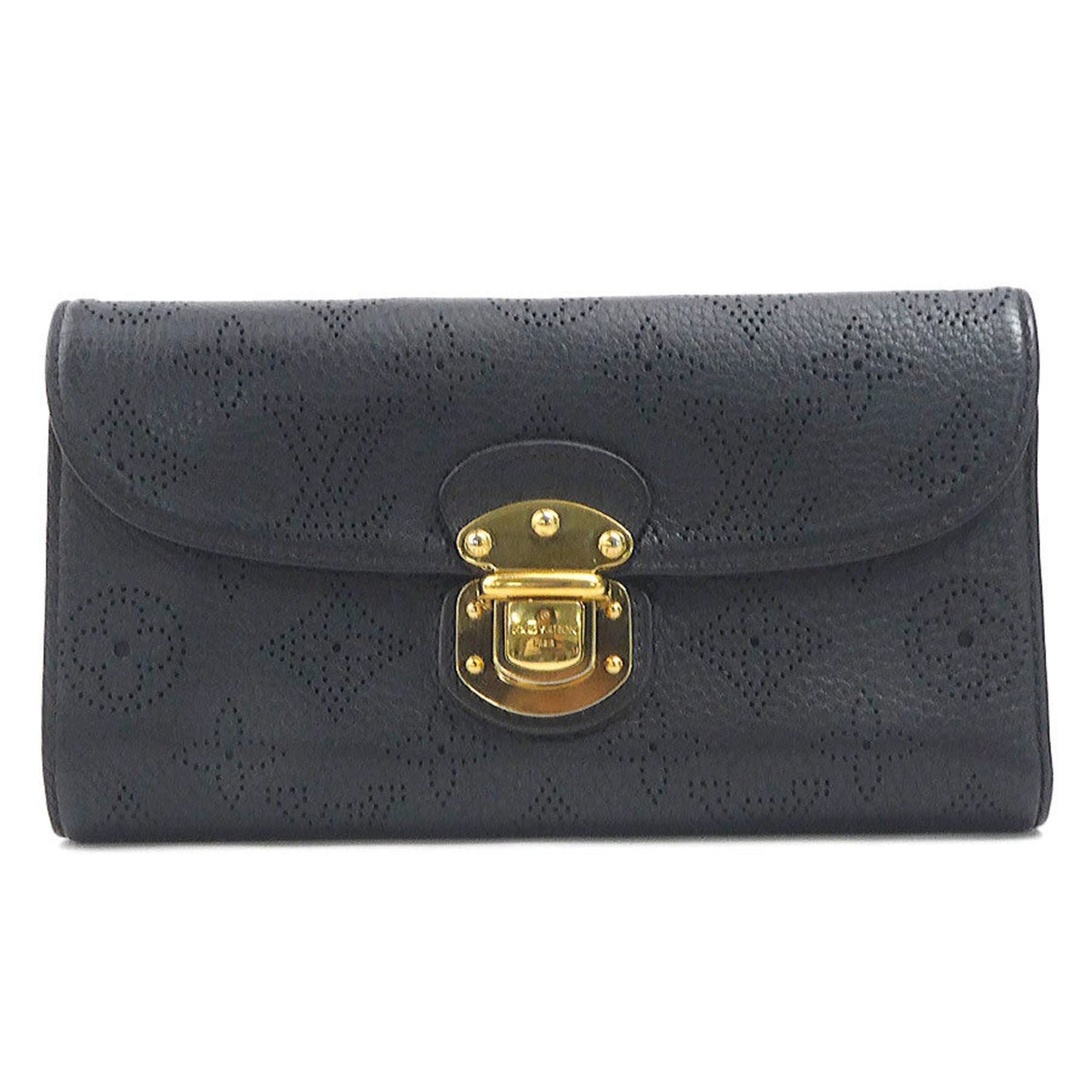 Louis Vuitton Amelia, Black, Leather, wallet