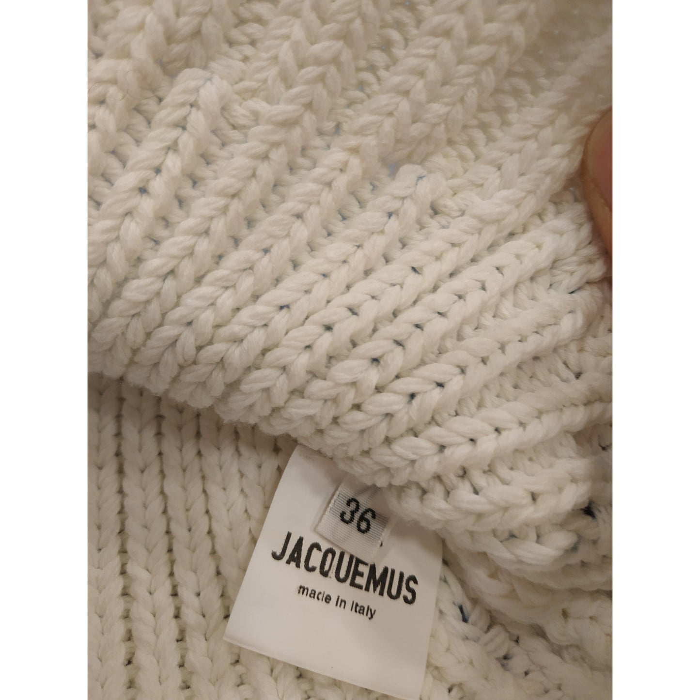 JACQUEMUS Ribbed Cropped Sweater Top