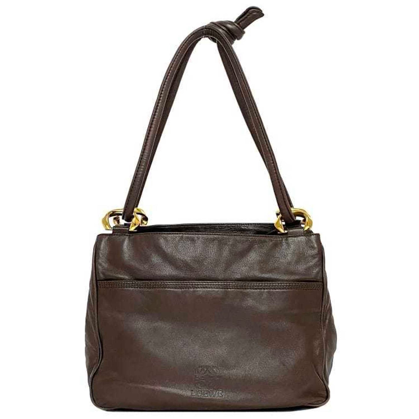 Loewe, Brown, Leather, shoulder