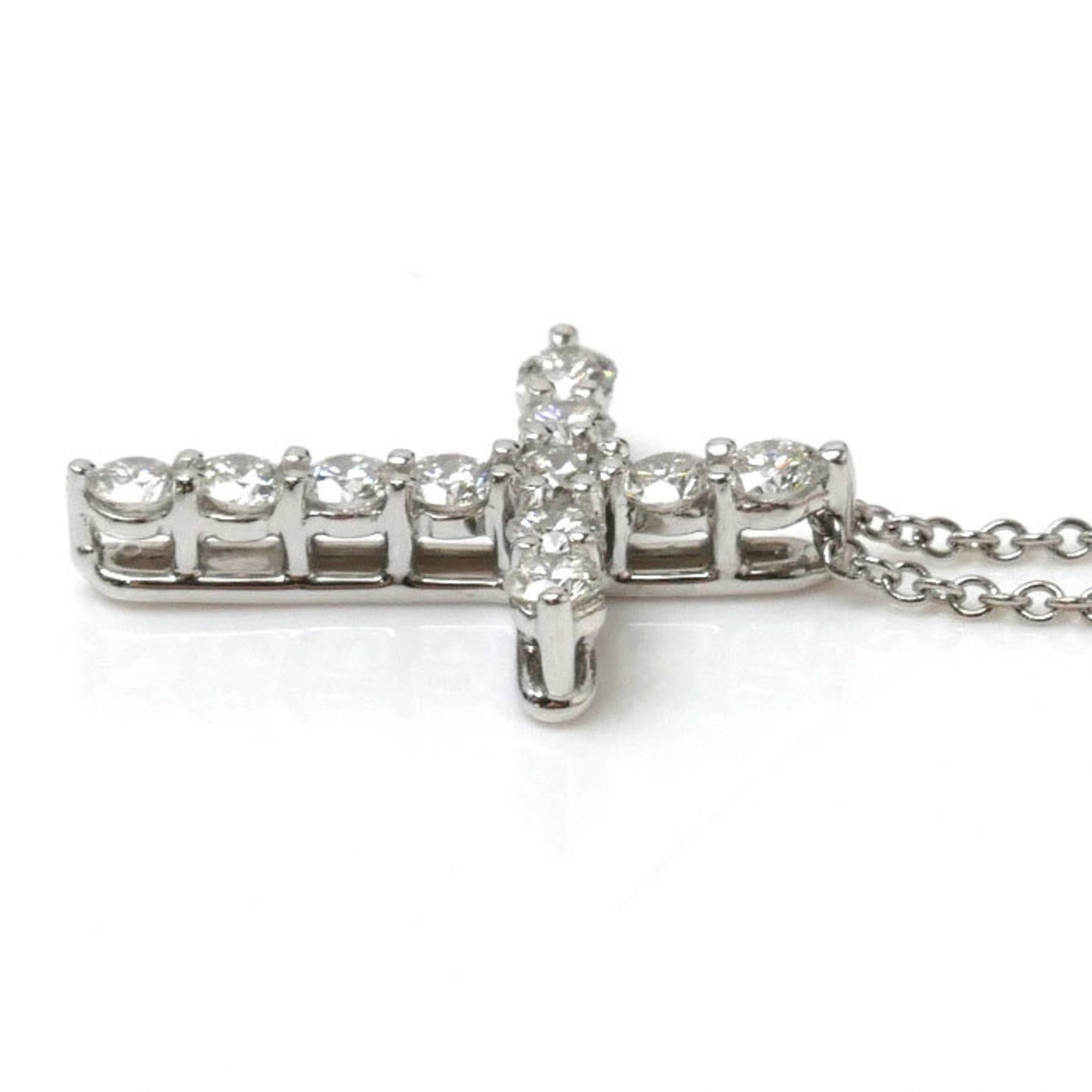 Tiffany & Co Croix, Silver, Platinum, necklace