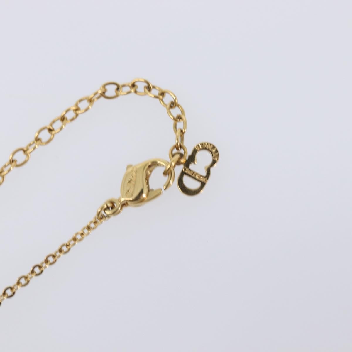 Christian Dior Logo Heart Pendant Metal, Gold, Metal, Necklace