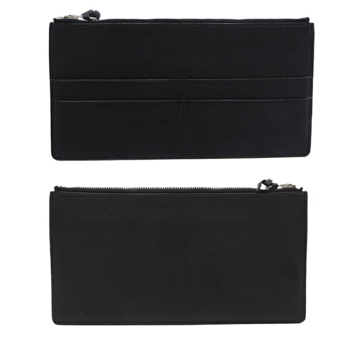 Hermès --, Black, Leather, wallet