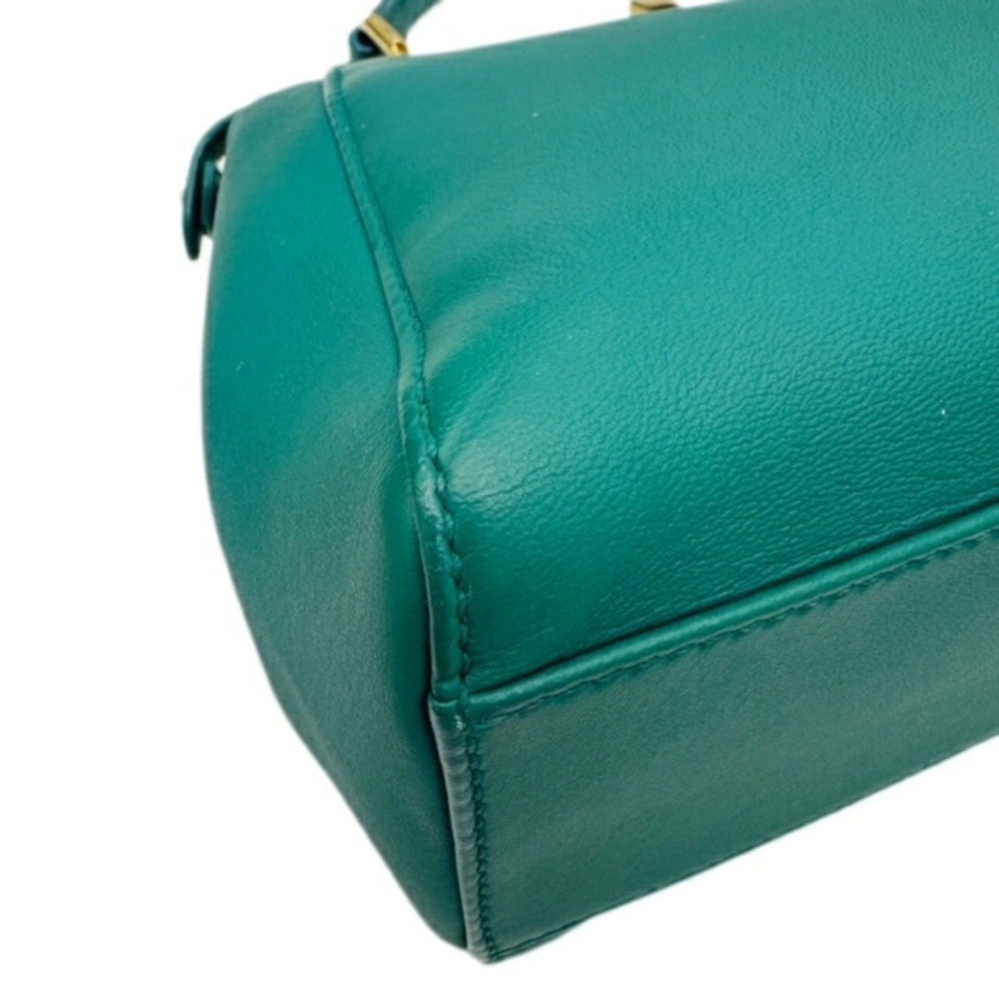 Fendi Peekaboo, Green, Leather, handbag