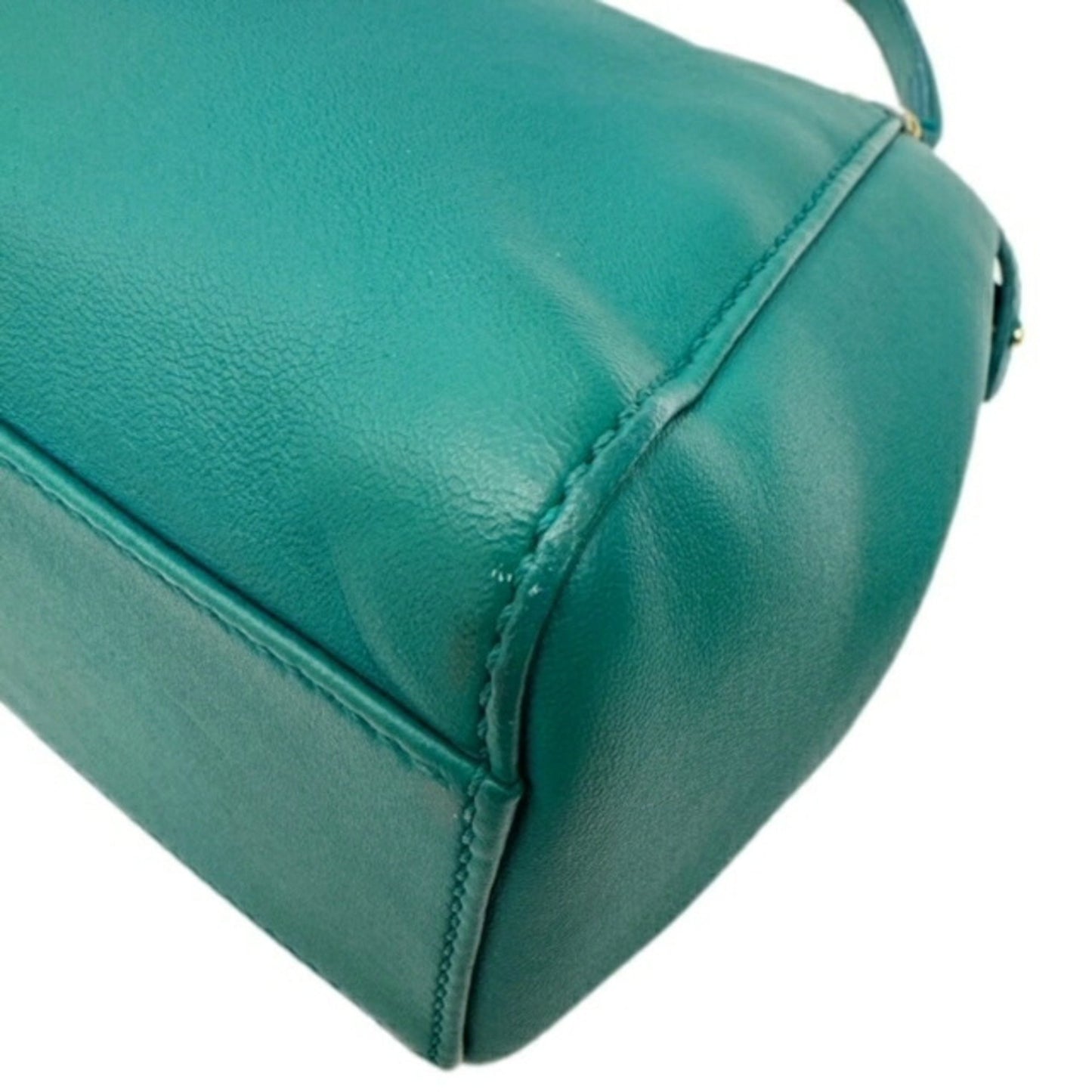 Fendi Peekaboo, Green, Leather, handbag