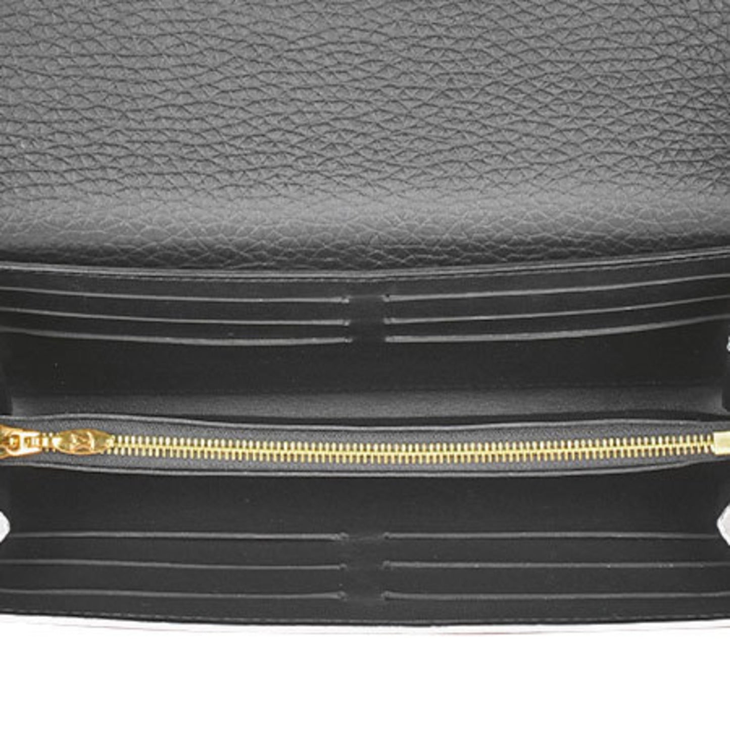 Louis Vuitton Capucines, Black, Leather, wallet