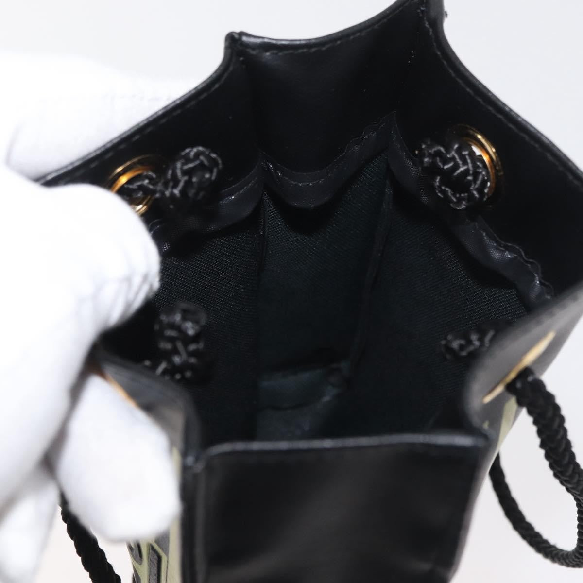 Fendi Fazzuolo Leather, Black, Polyester, Tote Bag
