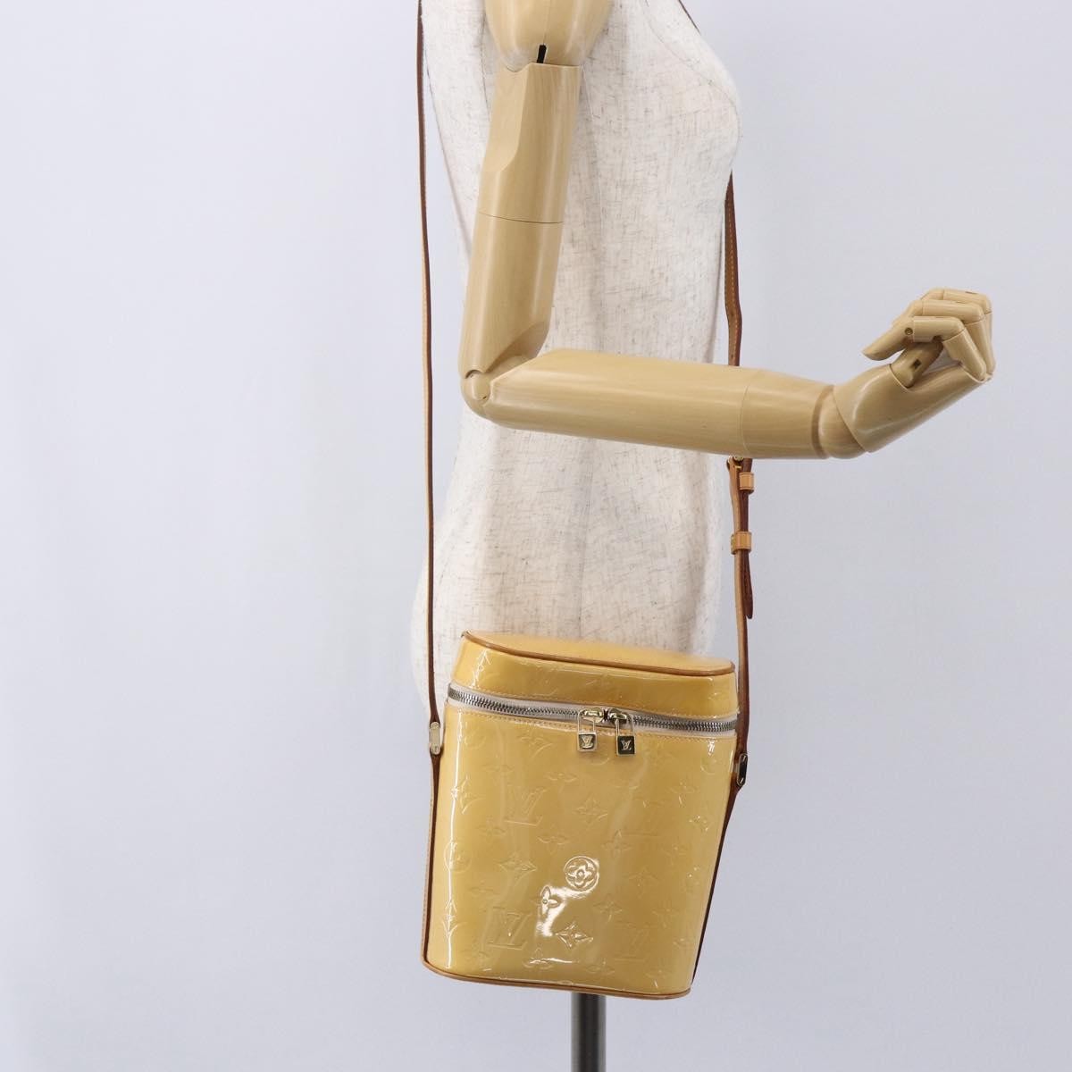 Louis Vuitton Vertical Taiga Leather, Pink, Patent Leather, Tote Bag