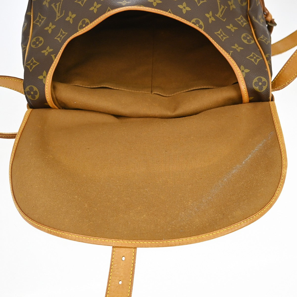 Louis Vuitton Saumur Monogram Canvas, Brown, Canvas, Shoulder Bag
