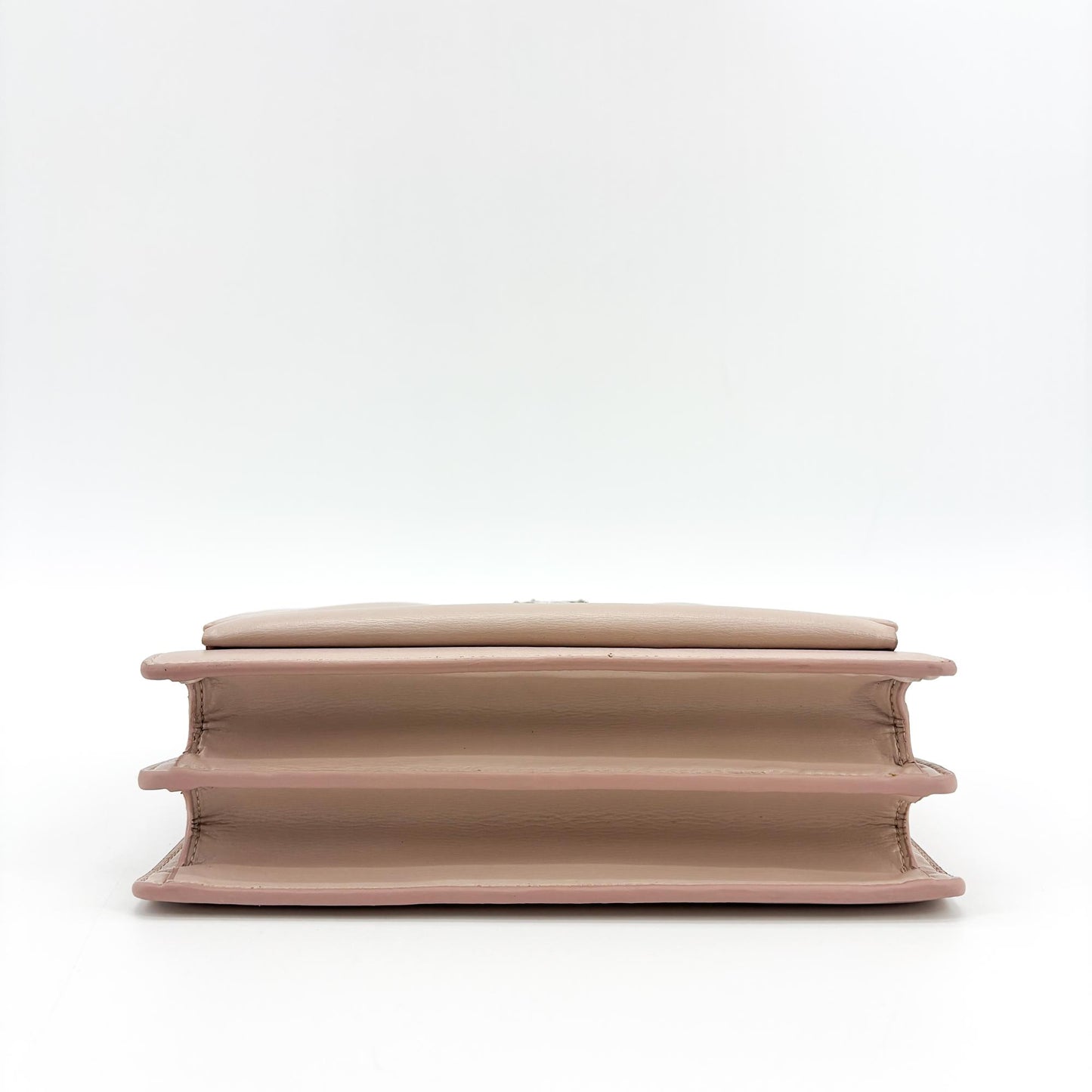 Saint Laurent Sunset Crossbody Bag Crackled Metallic Leather, Pink, Leather, Crossbody Bag