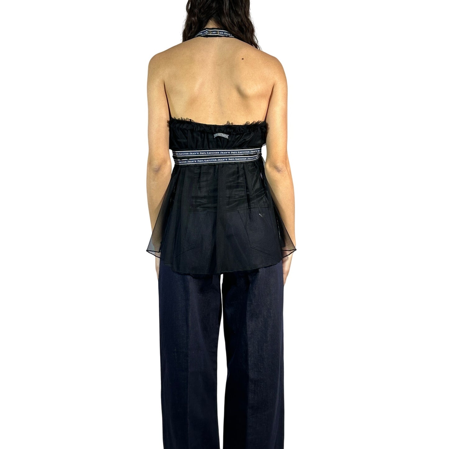 JEAN PAUL GAULTIER Halter Corset Tulle Top